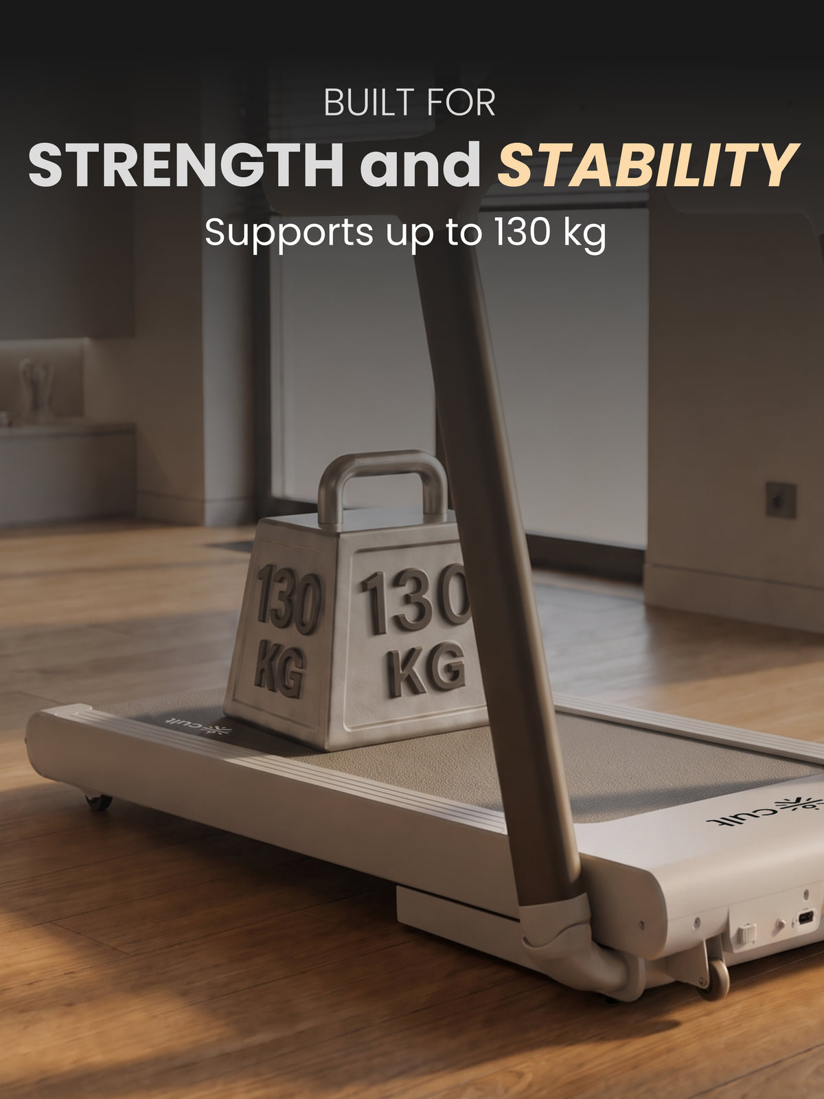 Cult SmartStride CanoasPro 5 HP BLDC Treadmill with 4 Shock Absorbers for Enhanced Cushioning & Reduced Knee Impact |130 kg User Capacity | 25-Level Auto Incline | 16 km/h Max Speed ( White)