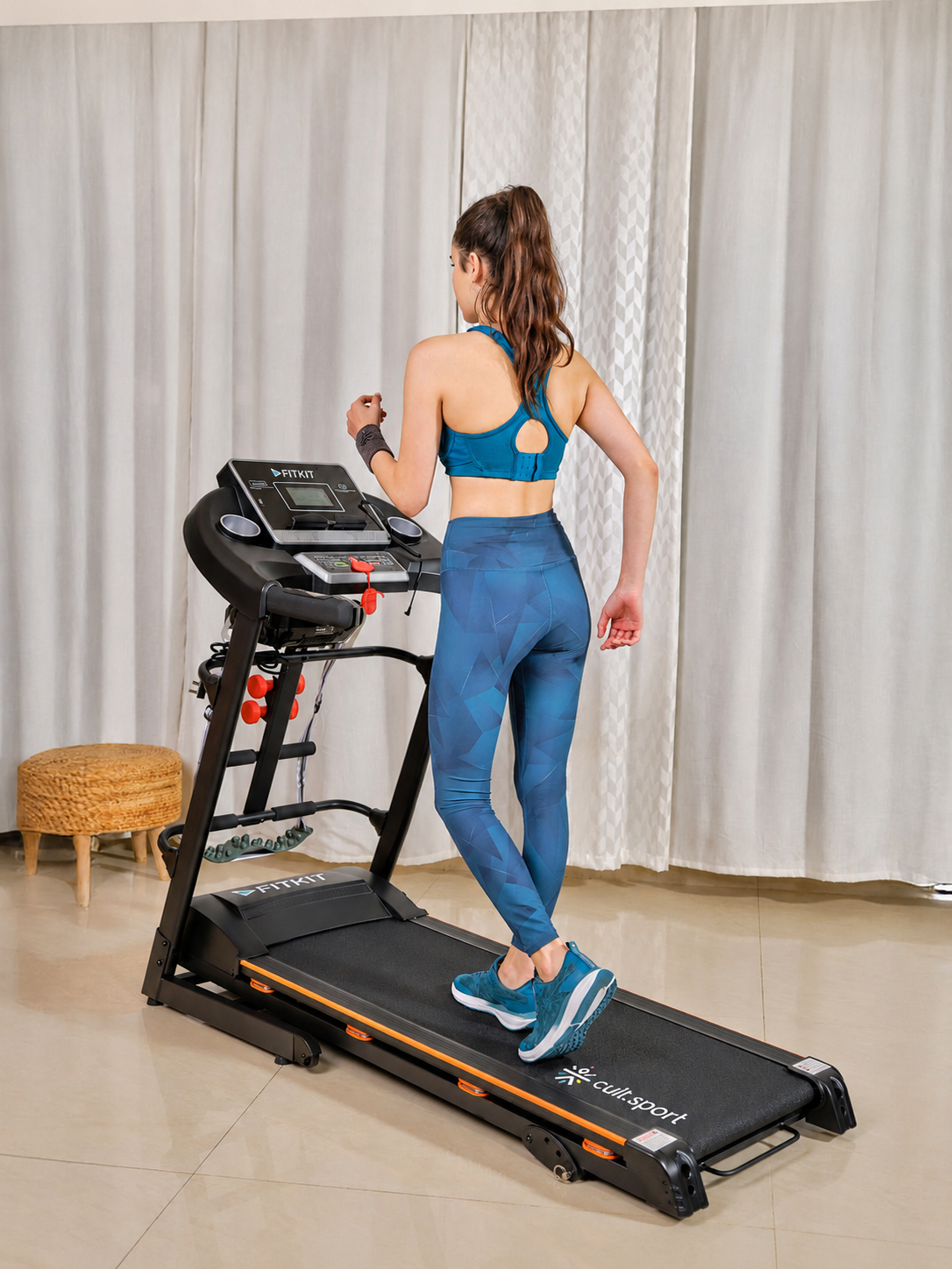 FT100M Treadmill 4.5HP | Massager | 3-level Manual-Incline | Max Weight-110kg | Max Speed-14.8kmph (with 6 months extended warranty)