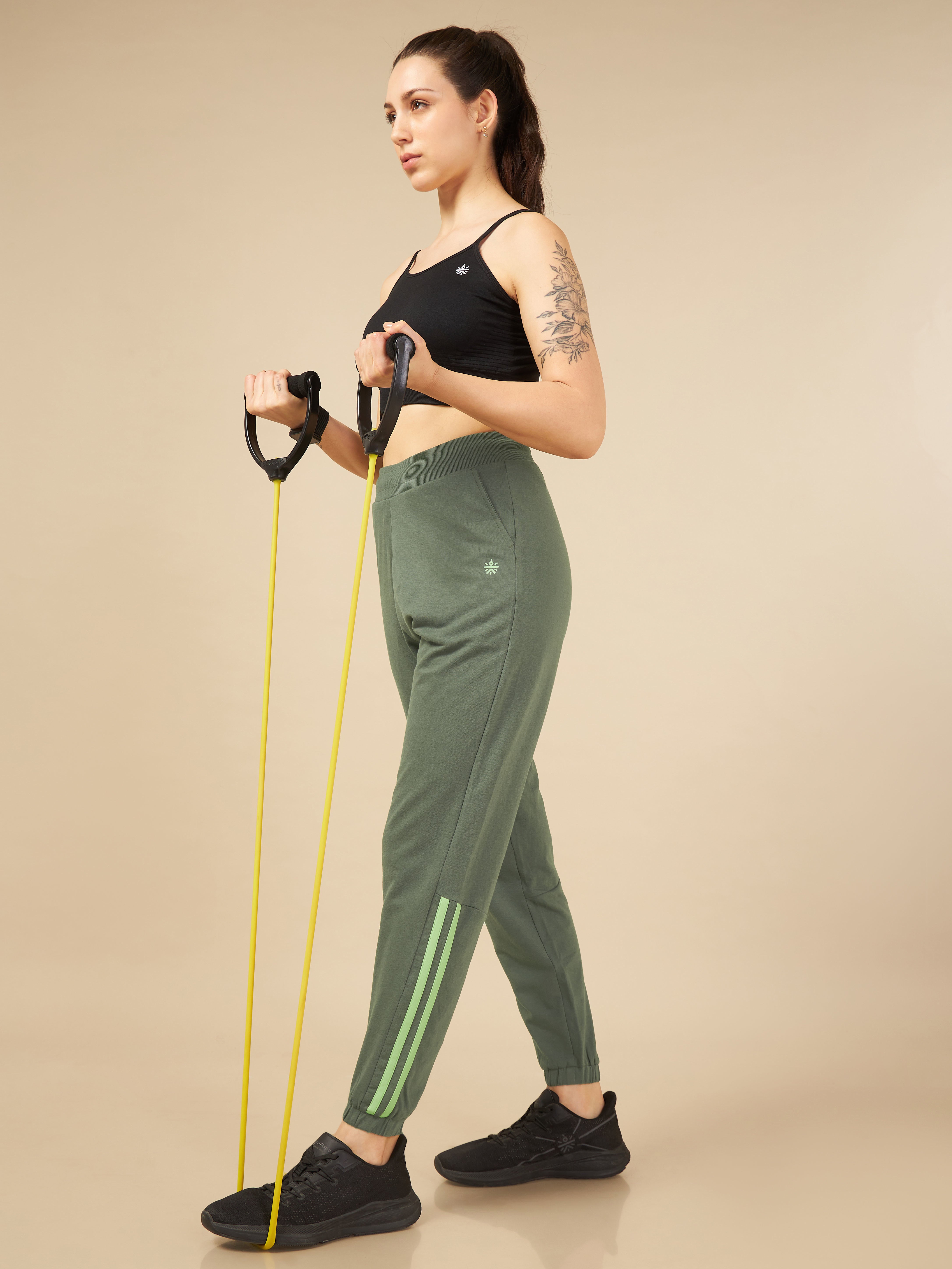 Olive Power Flex Joggers for Women