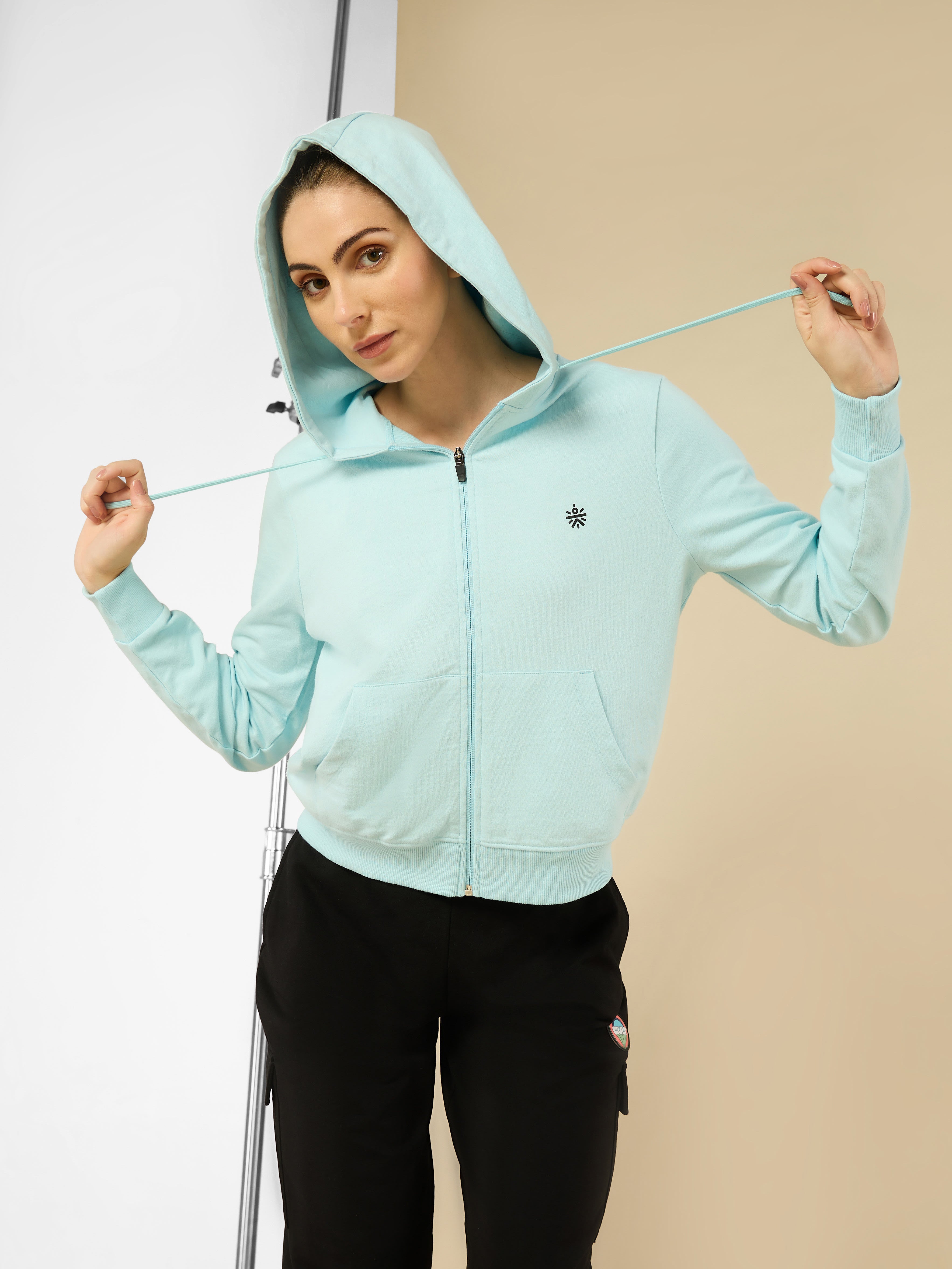 All Day Cover up Sky Blue Hoodie