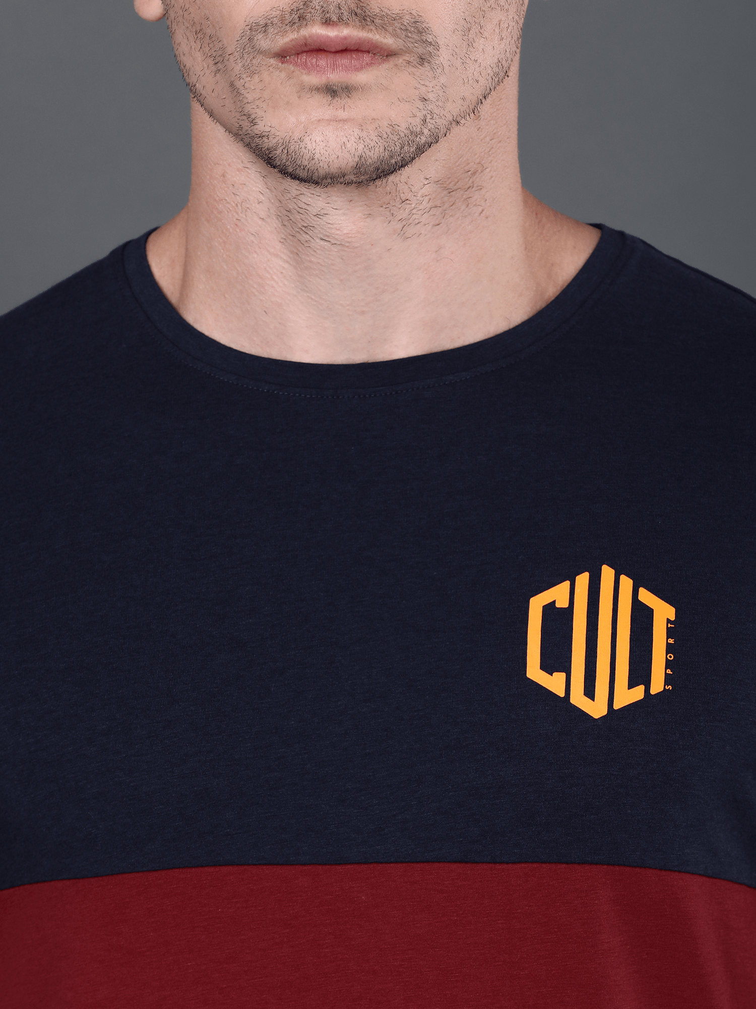 Bamboo Snug Navy Burgundy Casual Tee