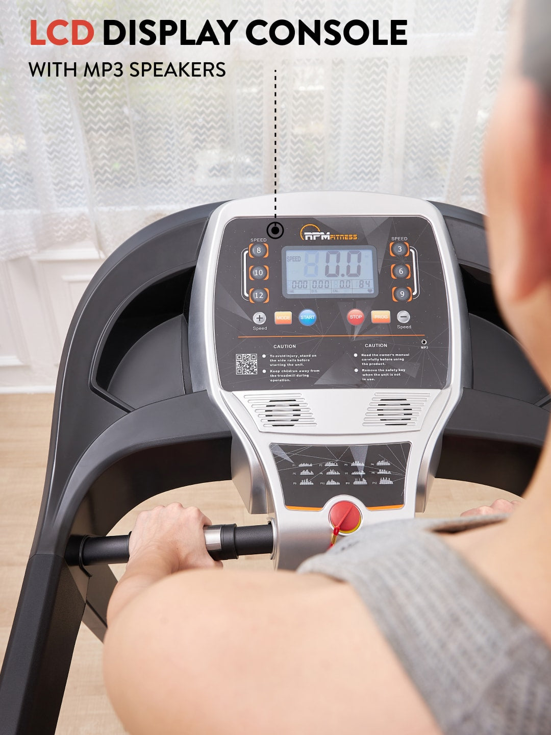 RPM2000 3.5HP DC Treadmill | 3-level Manual-Incline | Max Weight-110kg | Max Speed-14kmph (with 6 months extended warranty)