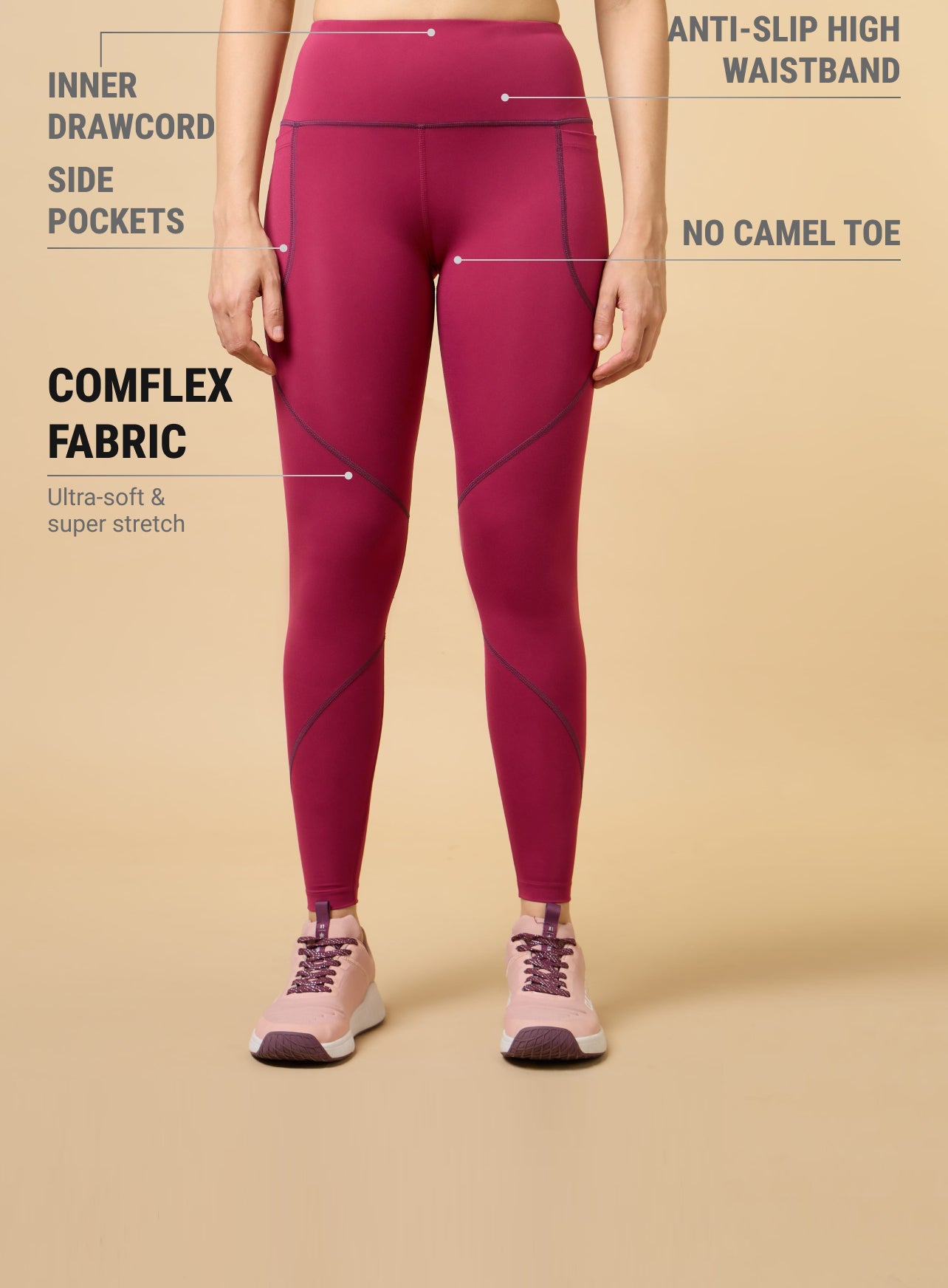 Women's Red True Performance Sculpted COMFlex Tights