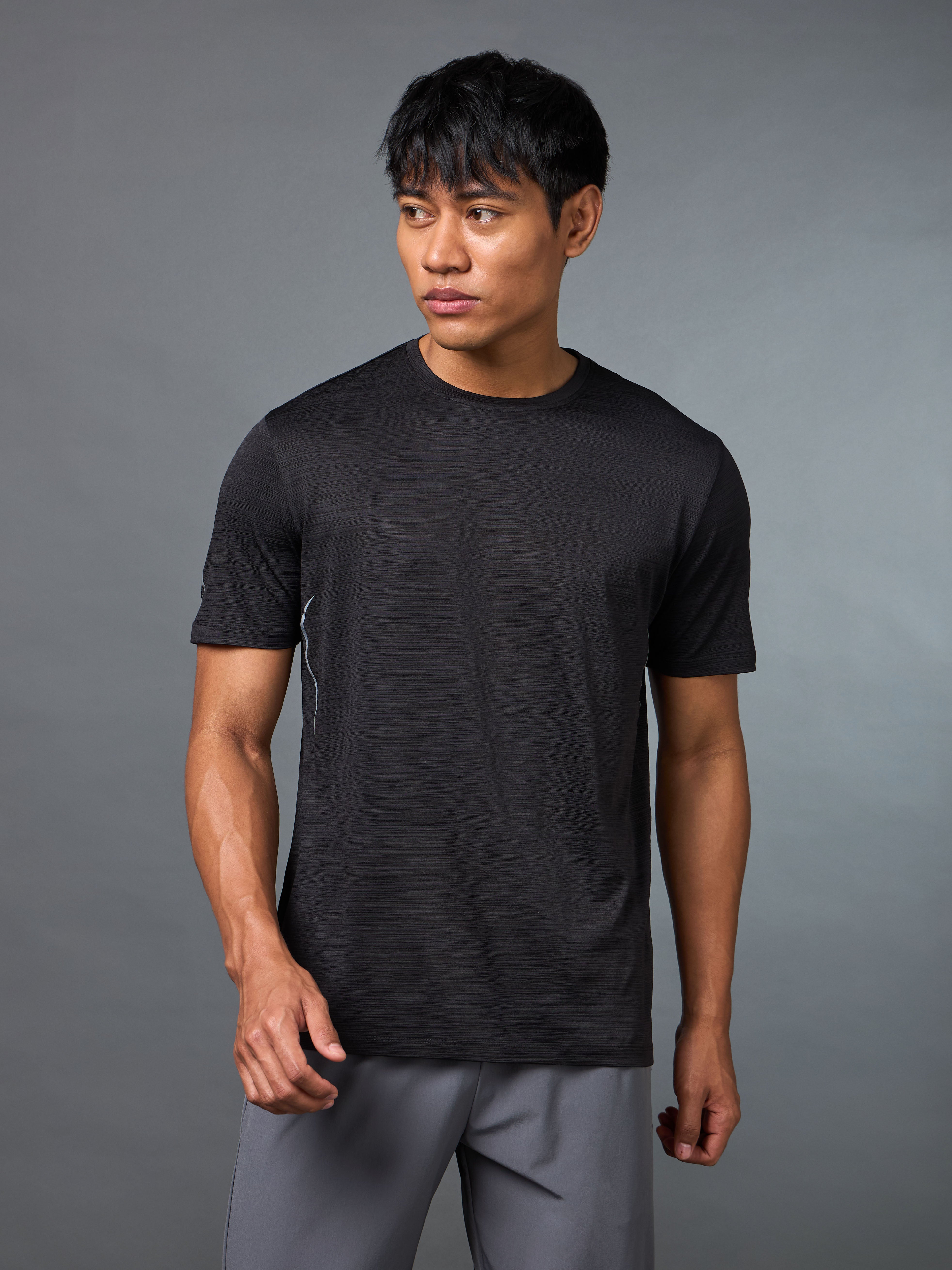 Men's City Escape Black Running T-shirt