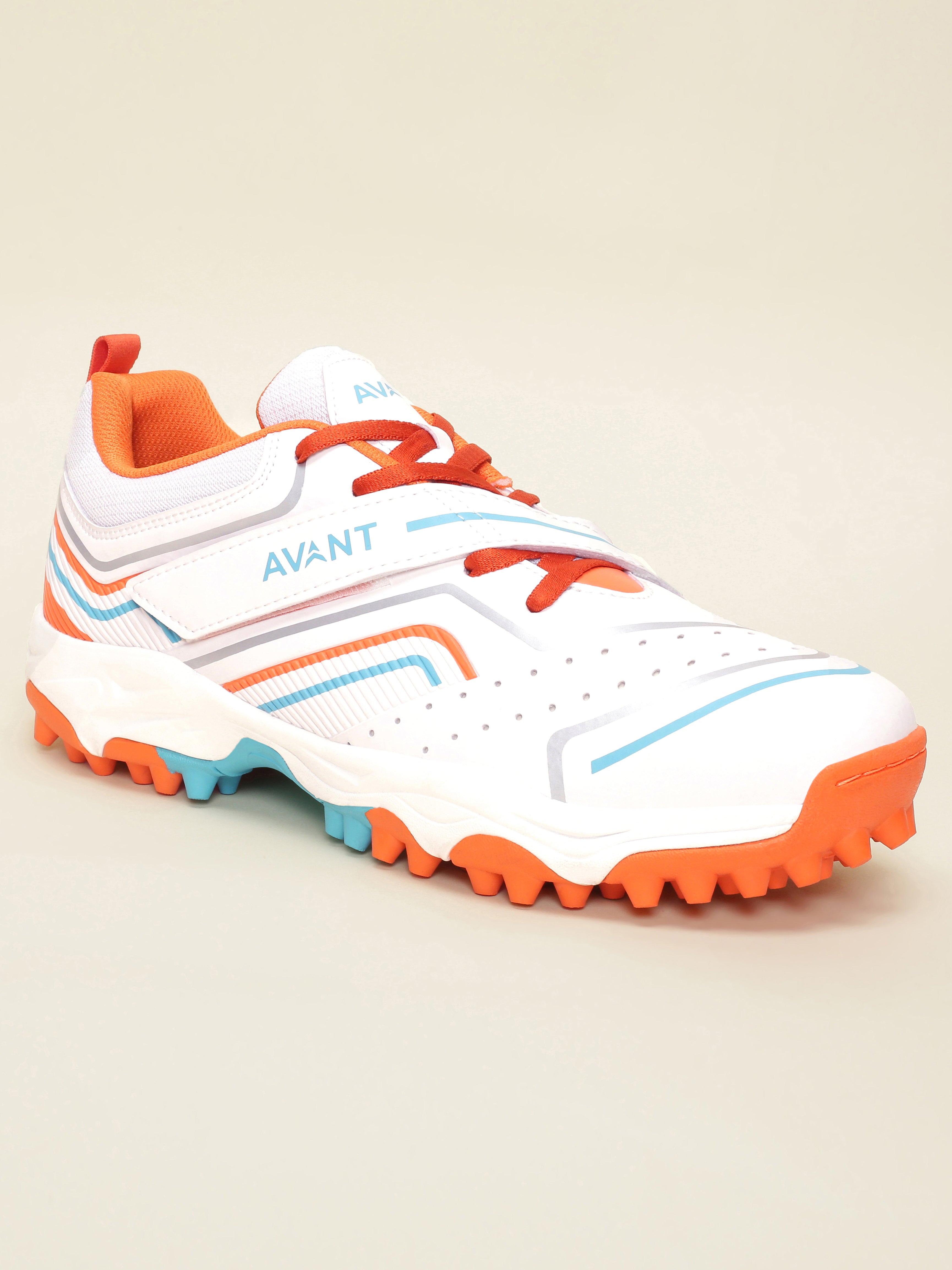 Avant Men's Impact Cricket Shoes - White/Orange