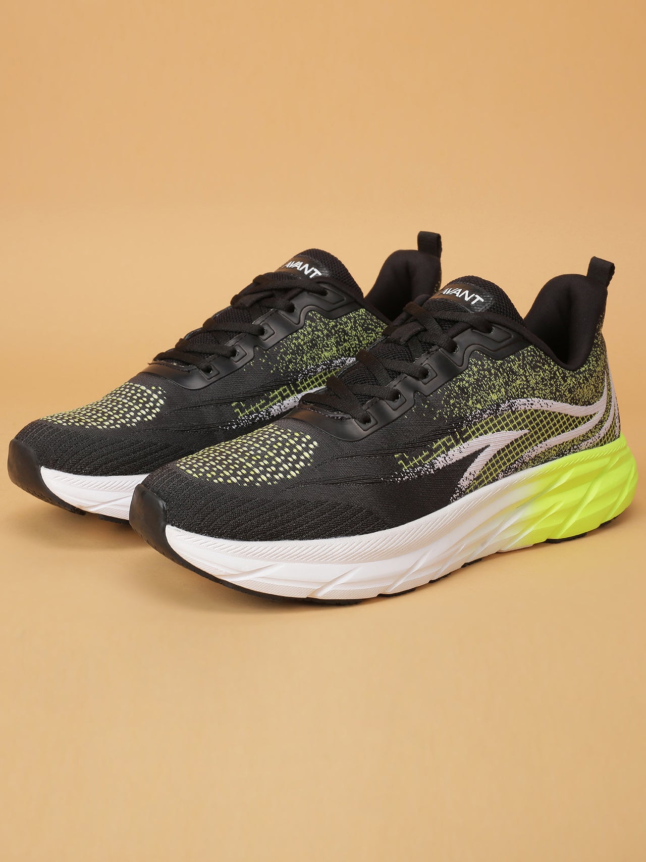 Avant Men's SonicWave Running Shoes - Black/Neon Green