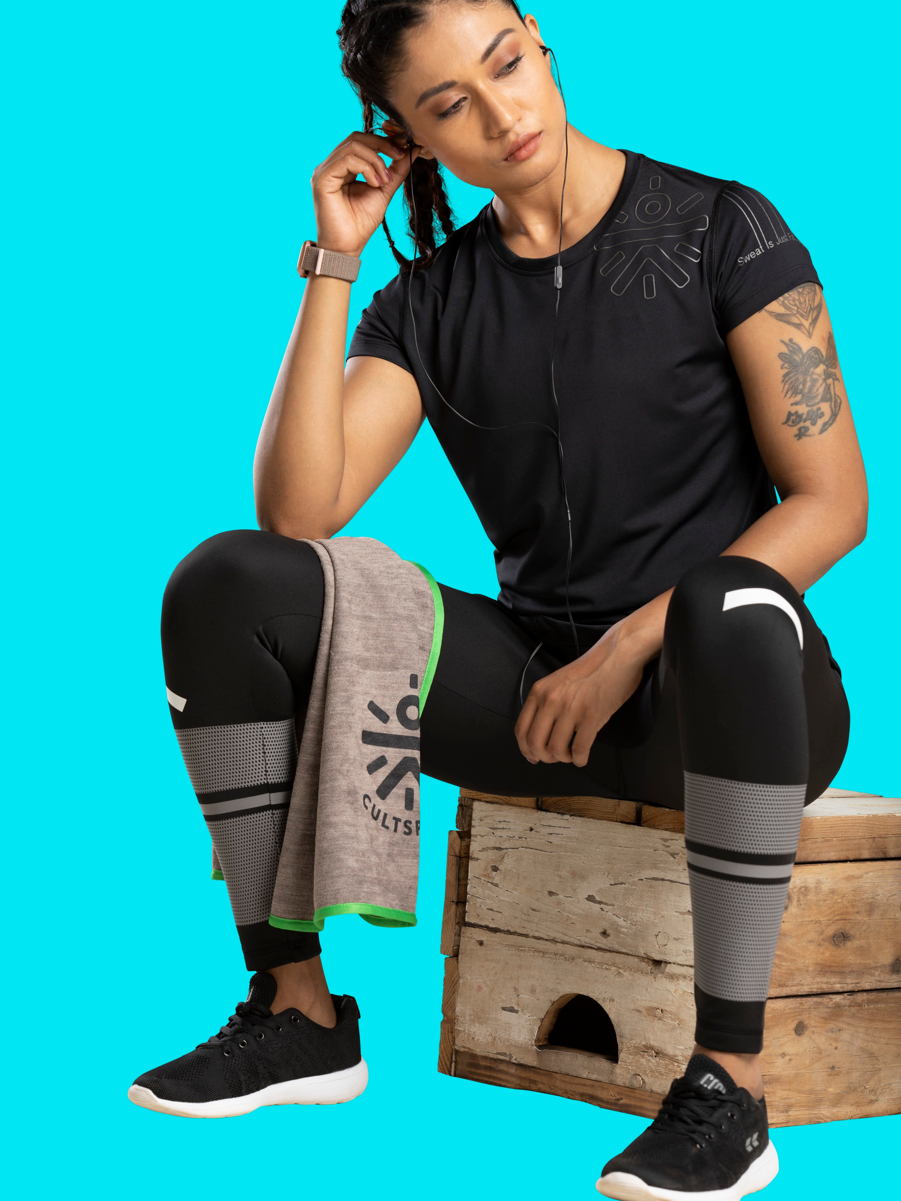 Castal Rock Green Microfibre Gym Towel