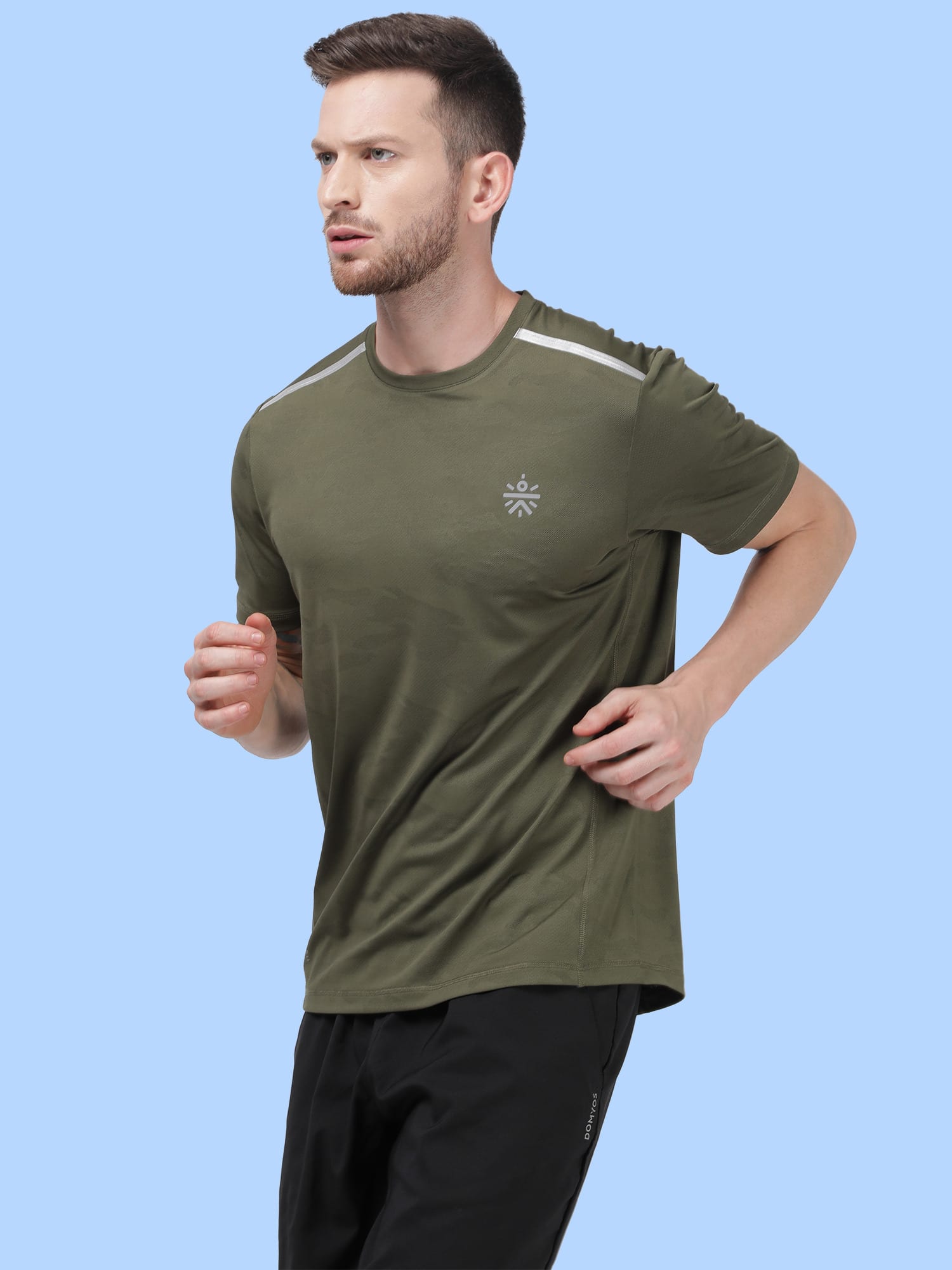 Vital Blaze Olive Running Relaxed Tee