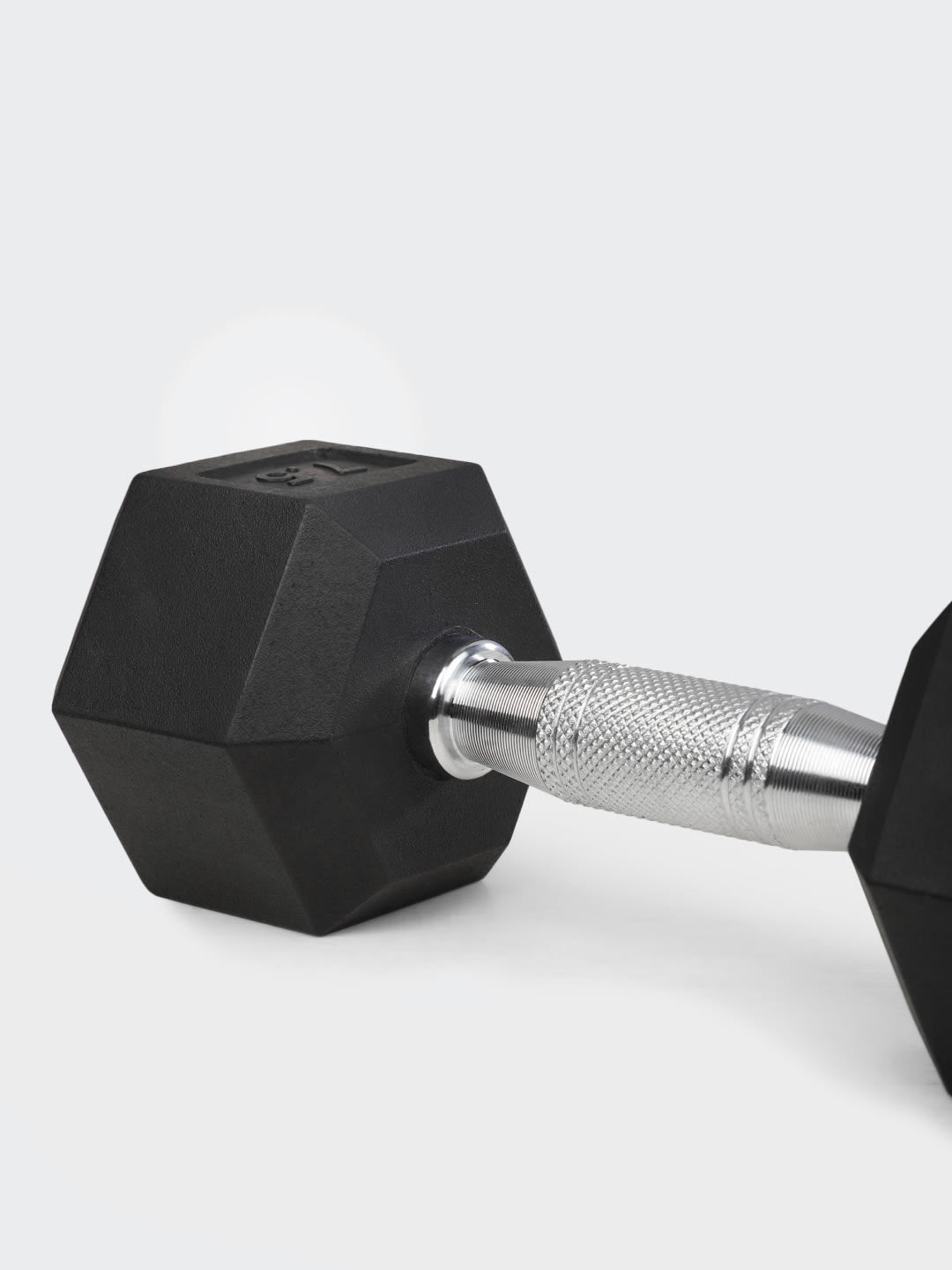 7.5kgx2 Hex Dumbbell | For Home Gym Exercises | Rubber coated with Chrome Handles | Black. (6 Months extended Warranty only on Cultsport.com)