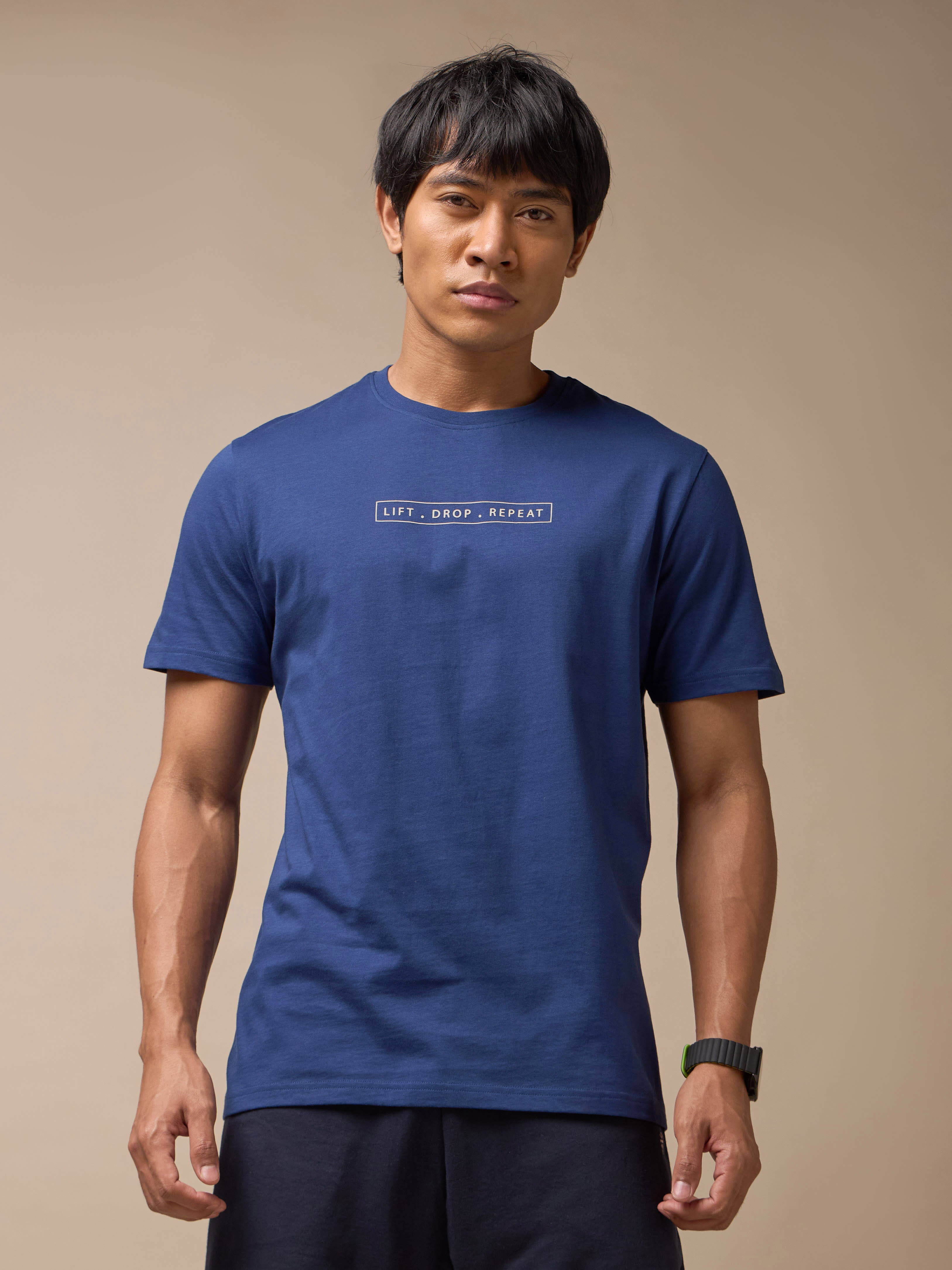 Lift.Drop.Repeat. Print Training T-shirt
