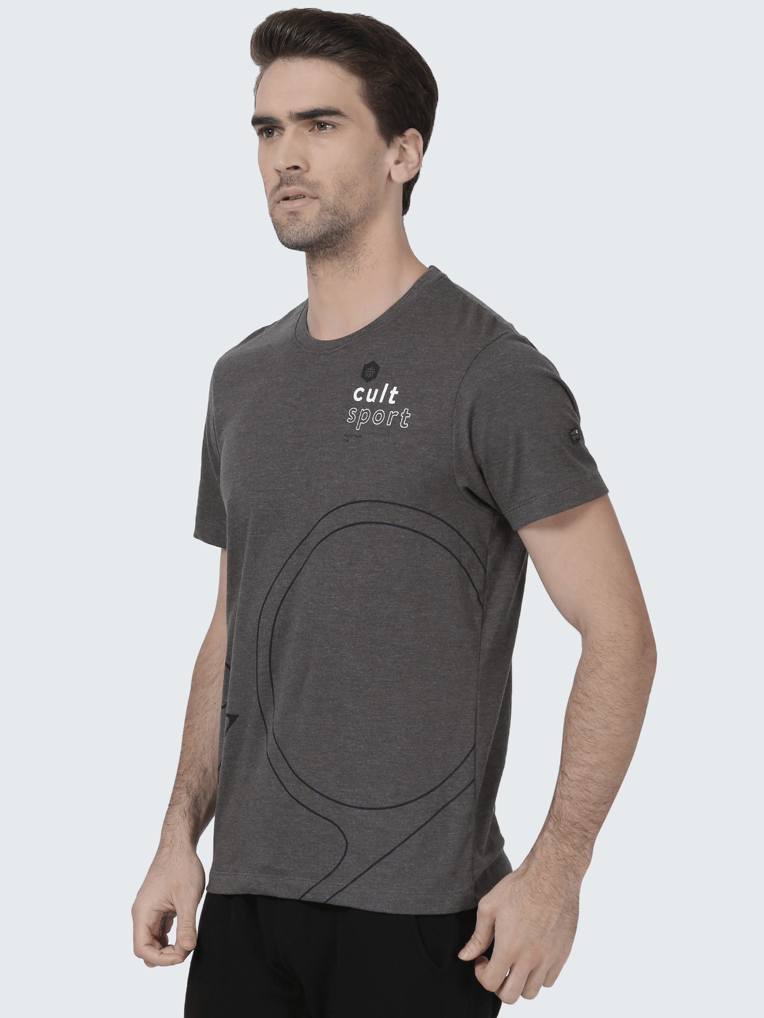 Everydays digit Anthra Cotton Tee