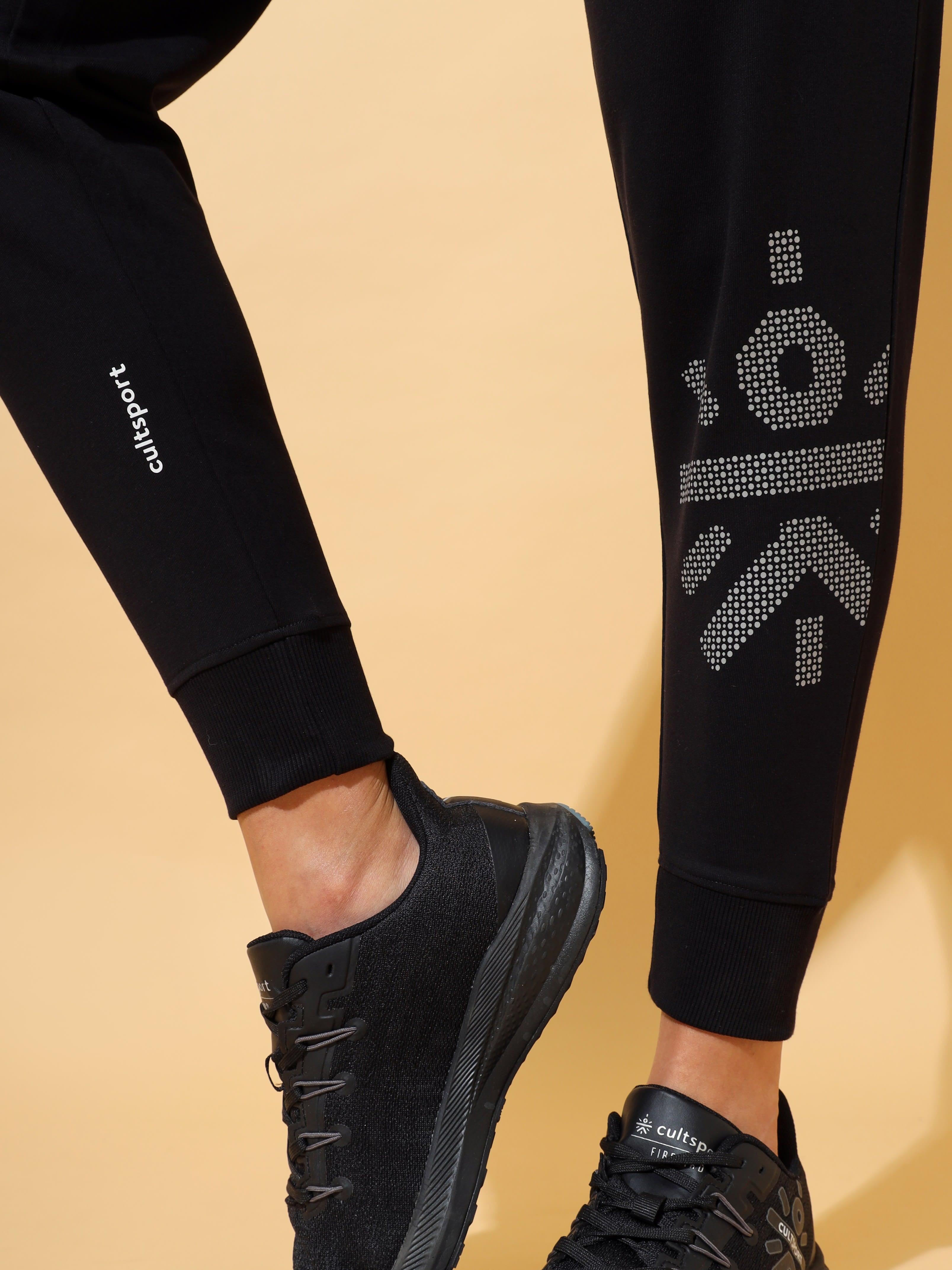 Solid Comfort Jogger with Placement Logo Print