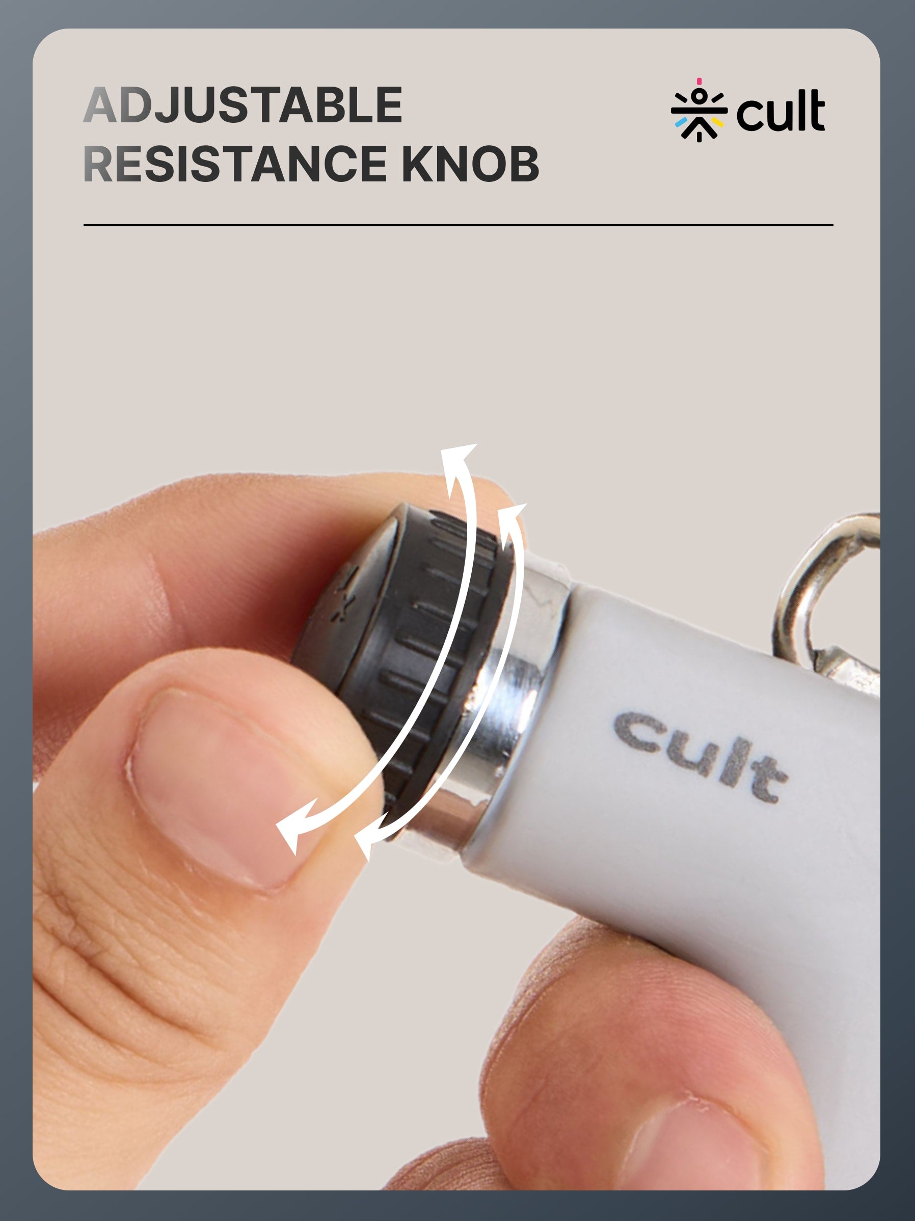 cult Adjustable Hand Grip Strengthener Hand Gripper for Men & Women For Gym Workout Forearm Exercise Finger Exercise Power Gripper Grey