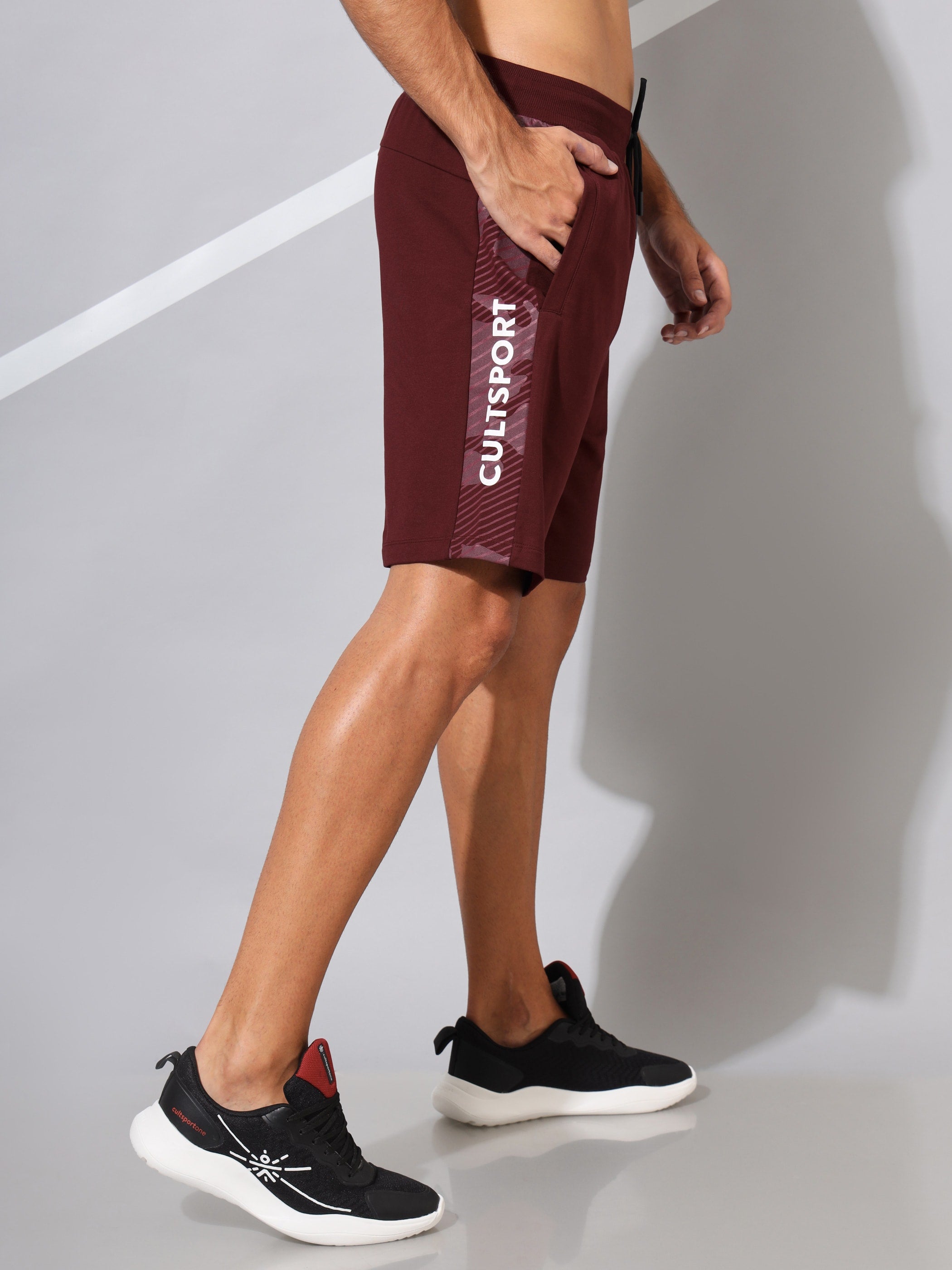 Comfort Shorts with Tonal Panel Print