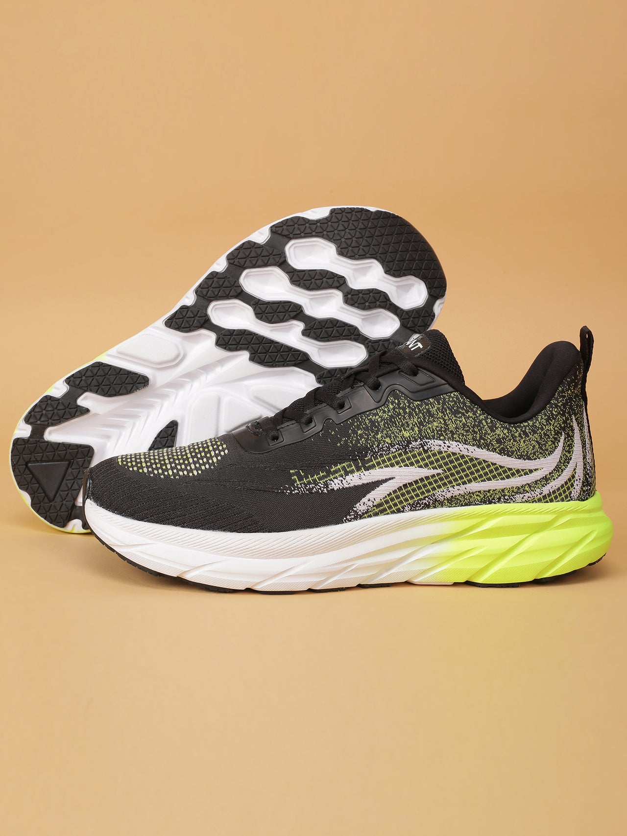 Avant Men's SonicWave Running Shoes - Black/Neon Green