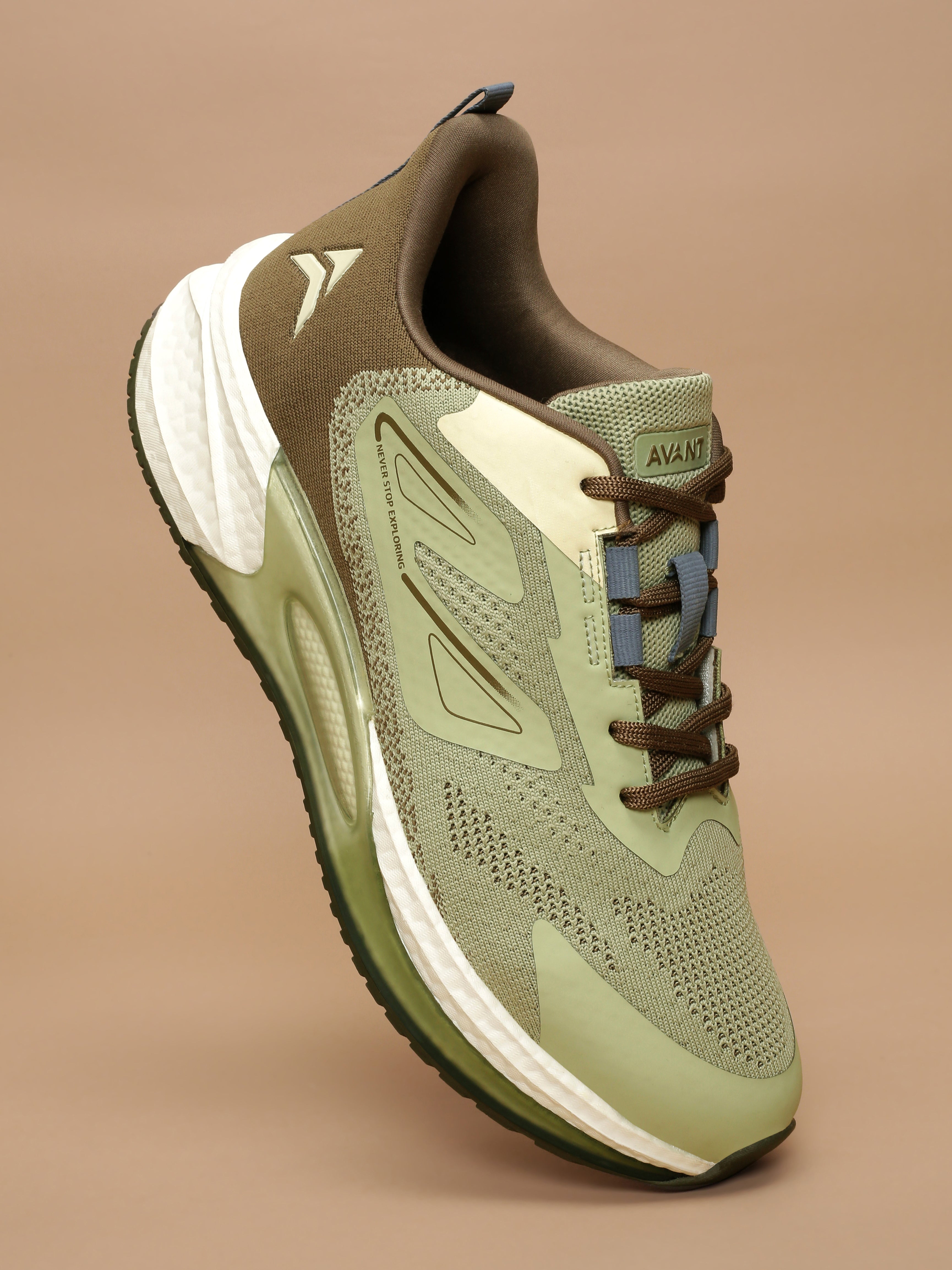 Avant Men's Gravitas Running Shoes - Green/Brown