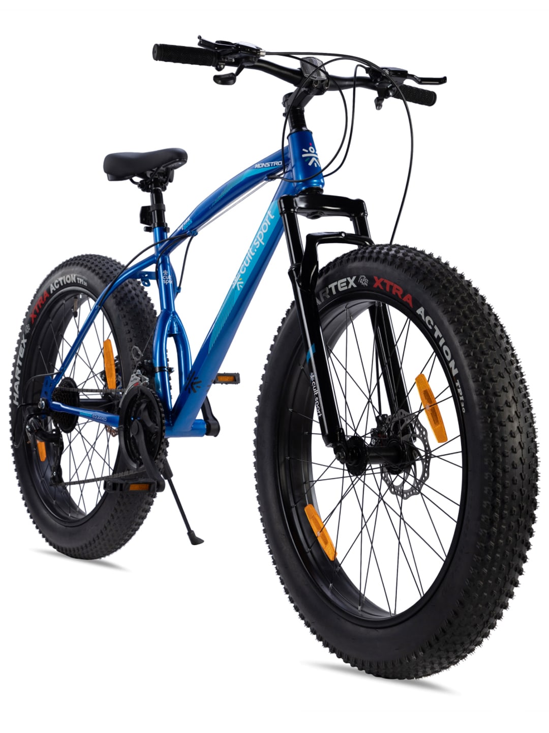 Buy Monstro26T21SBlUE Steel 21 Speed Shimano Gear 26 inch Fat Bike