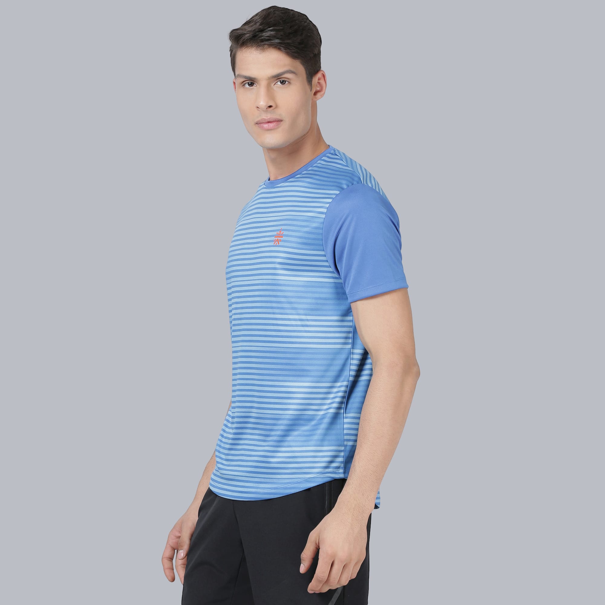 Neo Stripe Blue Running Tee