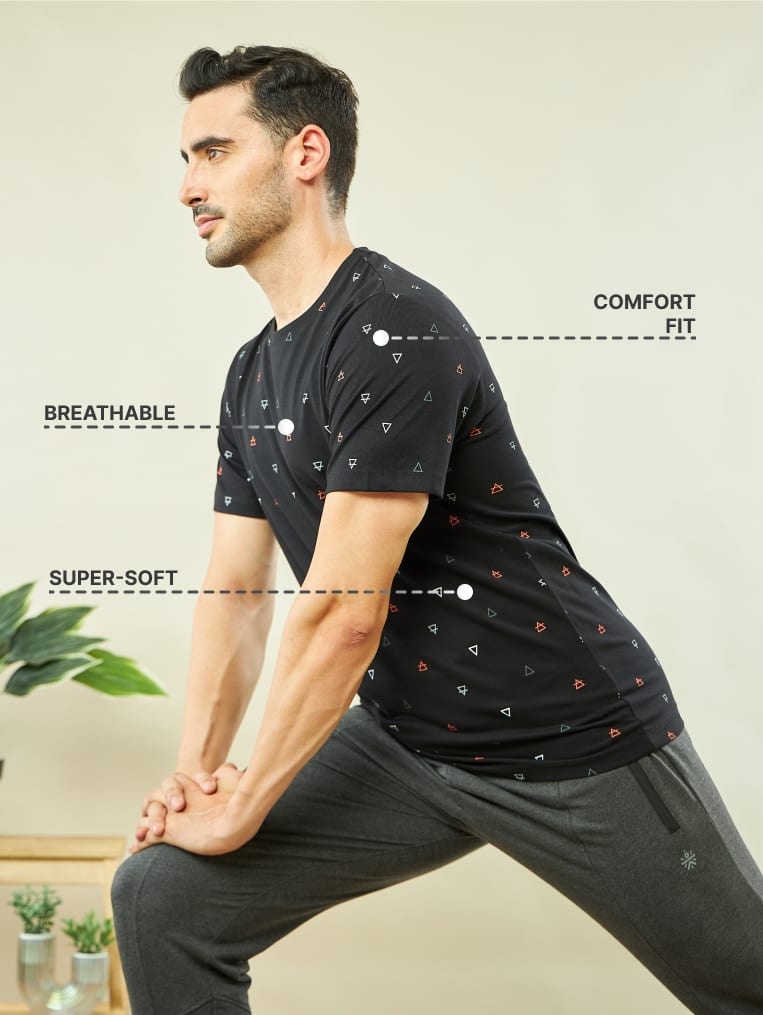 All Over Print Yoga T-shirt