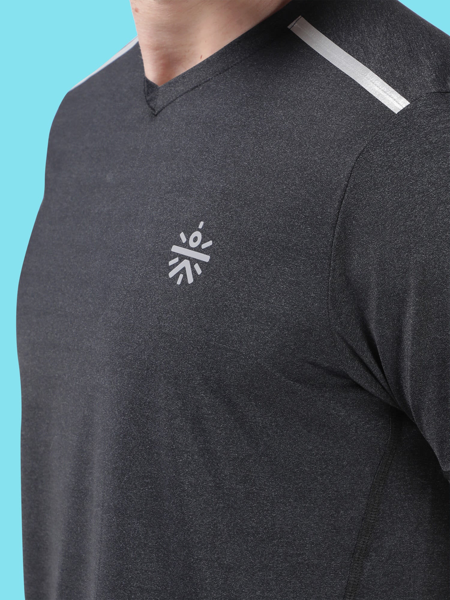 Vital Vent Black Running Relaxed Tee