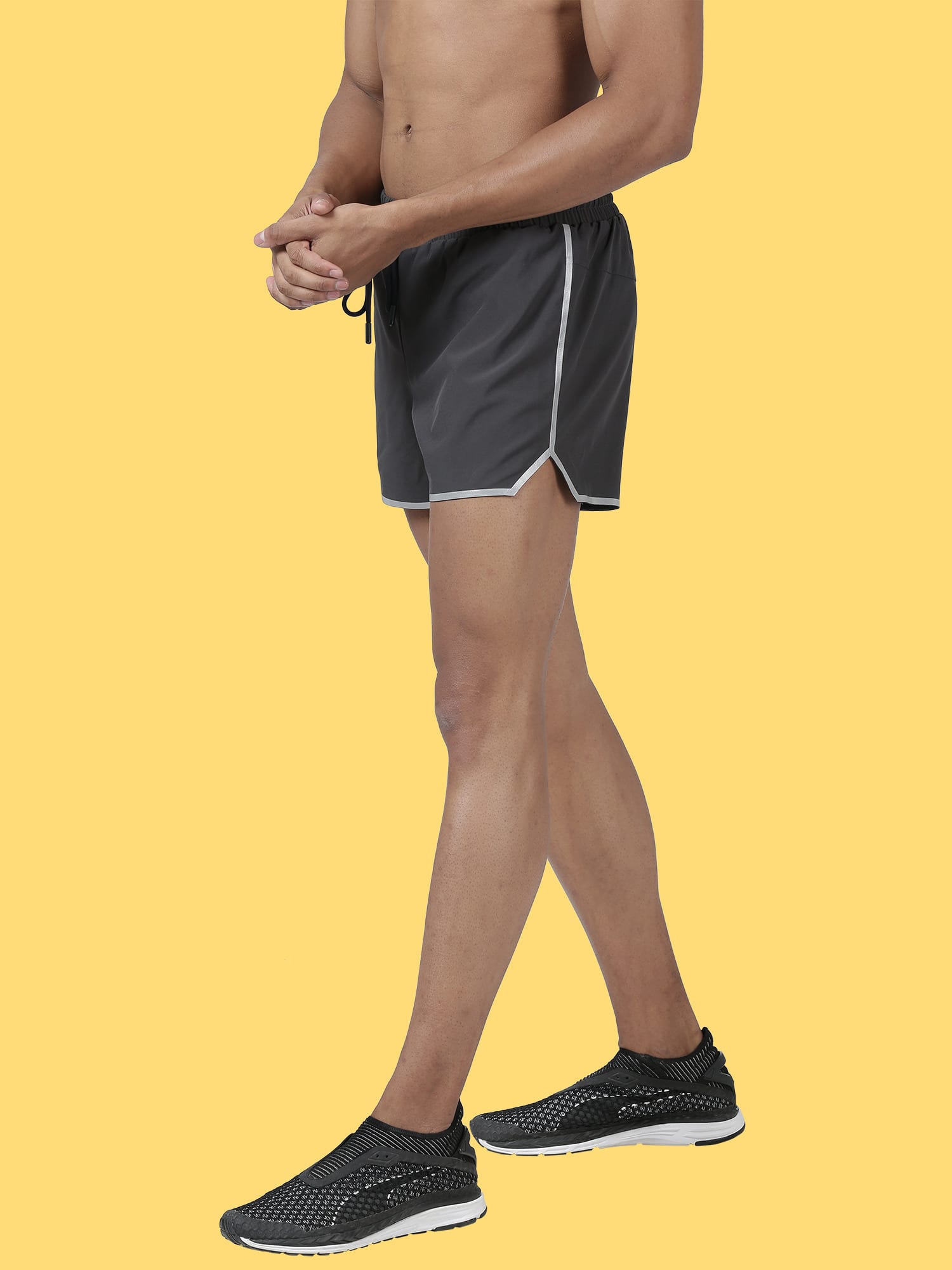 Blakout Leap Grey Running Shorts