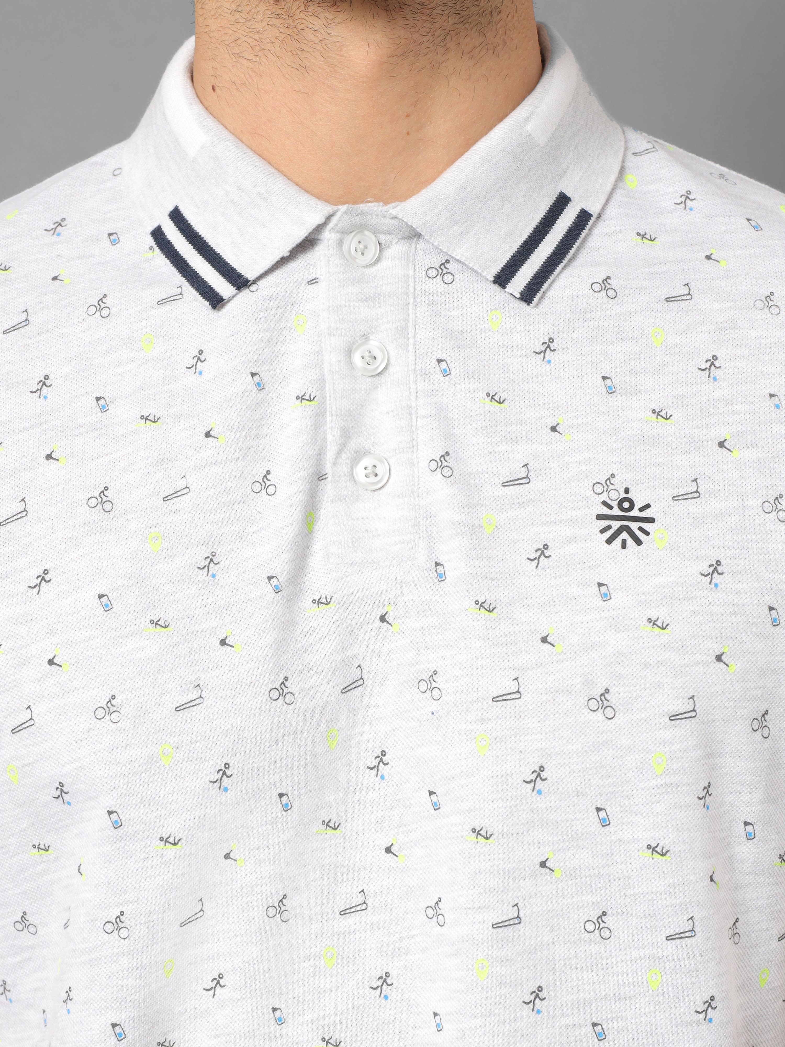 Conversational Print Polo T-shirt