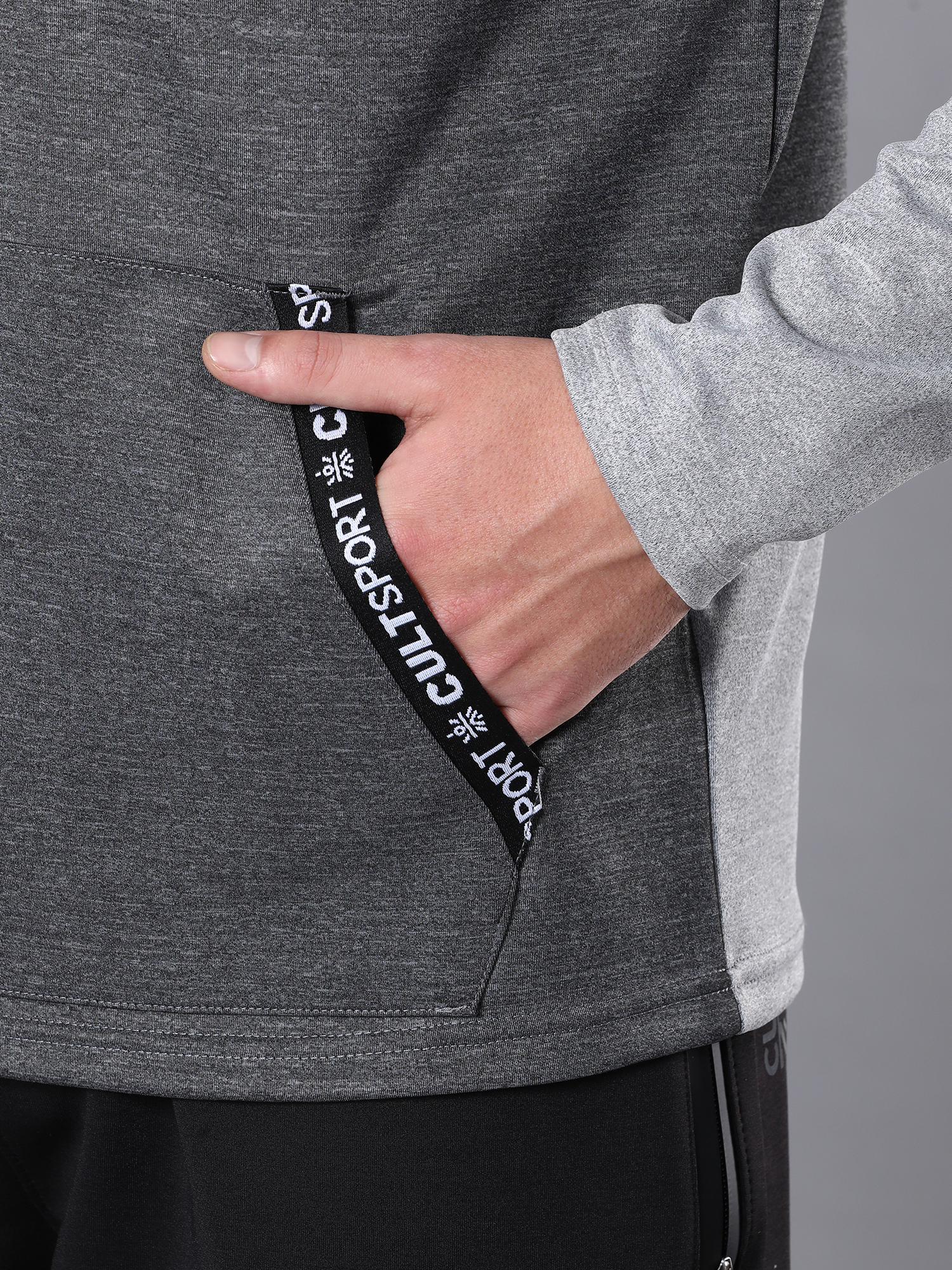 Blaze Grey and Anthra Melange Sweatshirt