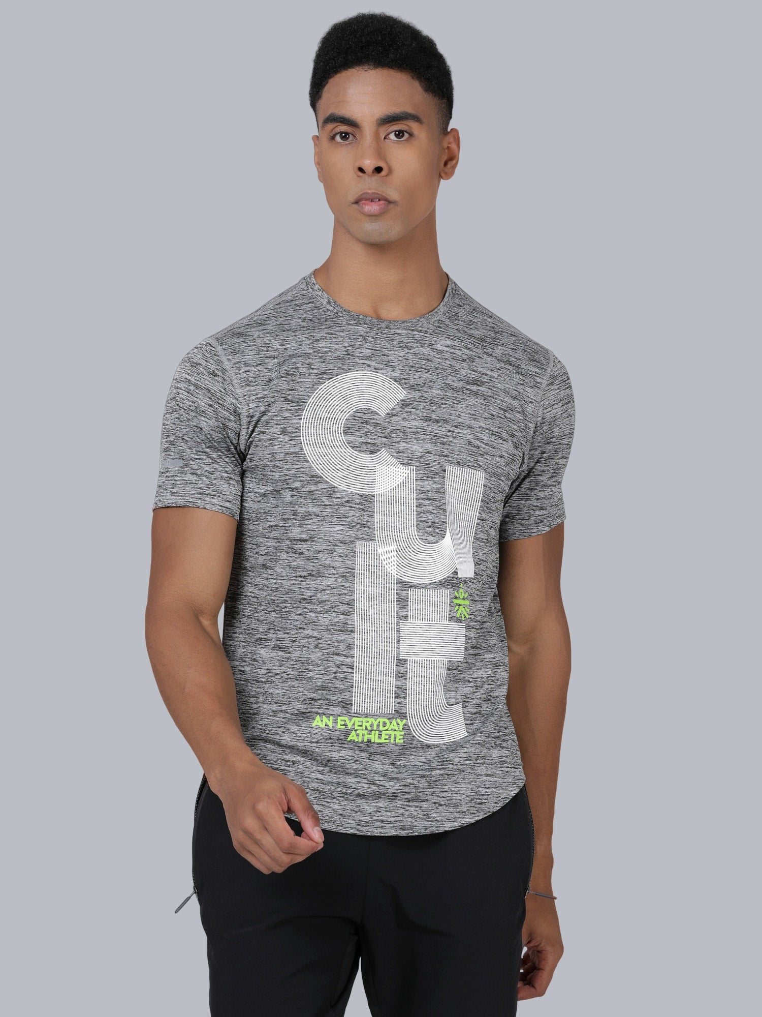 Signature Cult Light Grey Casual Tee