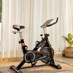 FK4000 Spinbike | 6kg Flywheel | Max Weight 120kg | Friction Resistance Stepless | Blue (with 6 months extended warranty)