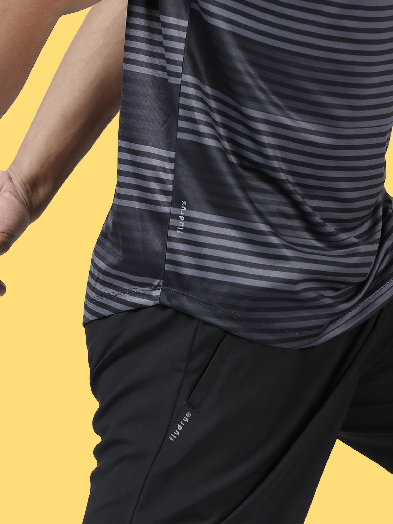 Neo Stripe Black Gym Tee