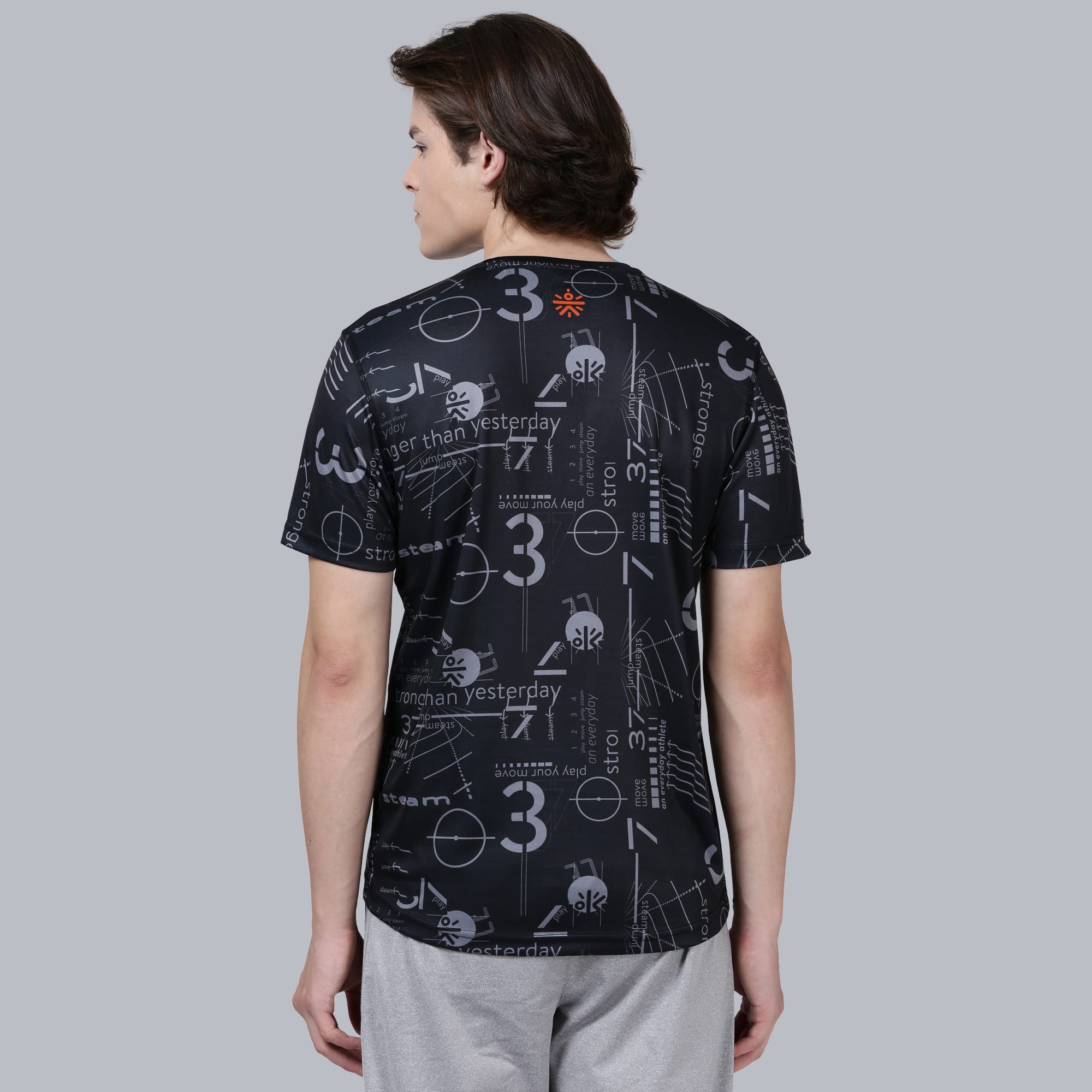 Code Script Black Running Tee