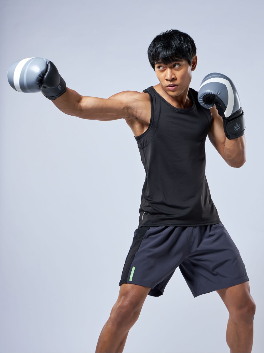 cult PVC Boxing Gloves for Men & Women Foam Padding Thickness 25mm Punching Bag Gloves for Boxing, Training, Kickboxing, Muay Thai, MMA Grey