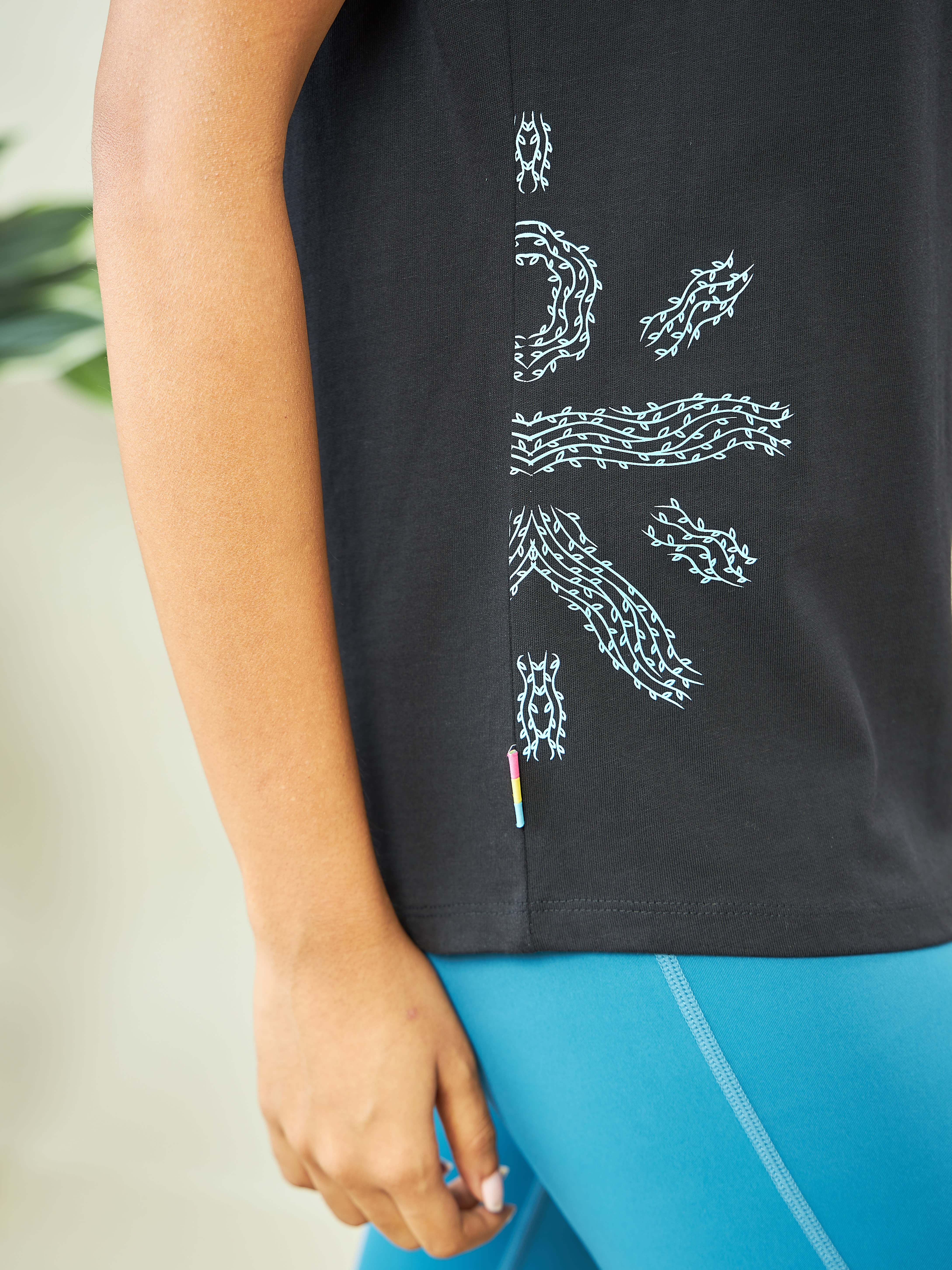 Yoga T-shirt with Placement Print