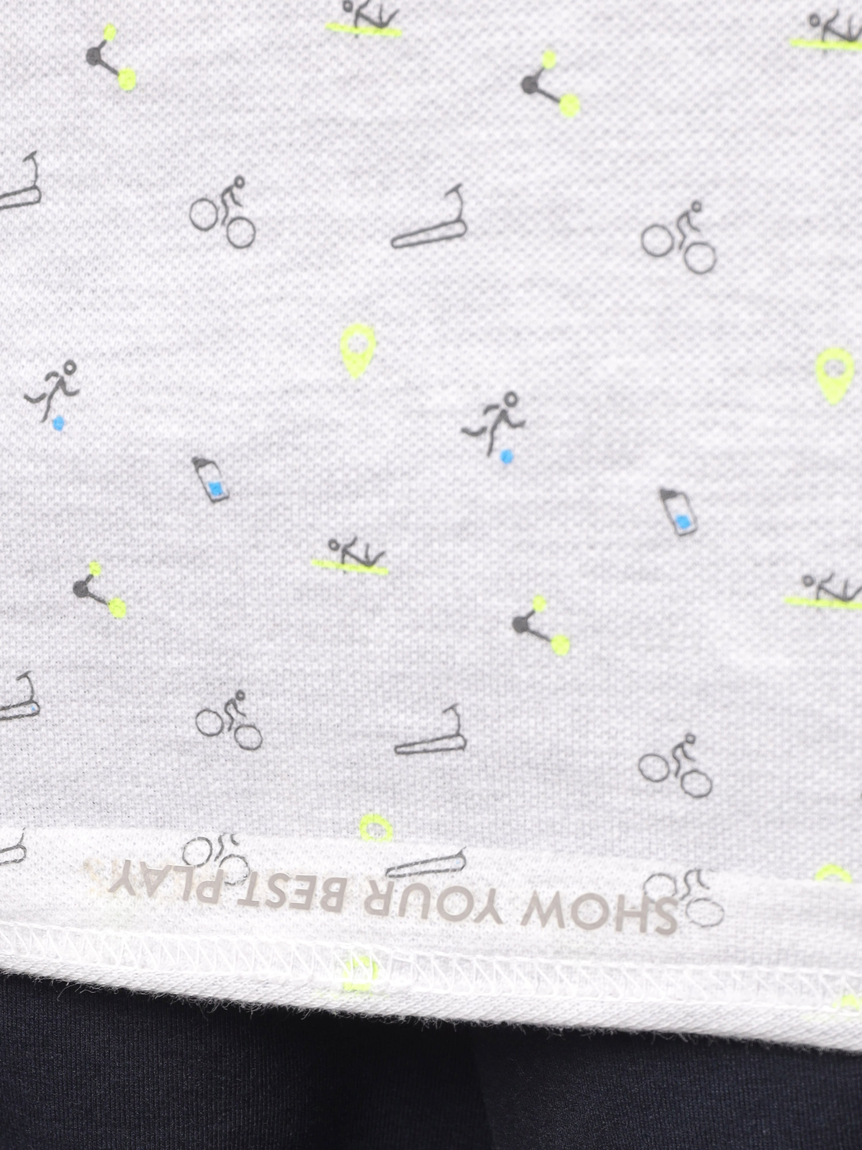 Conversational Print Polo T-shirt