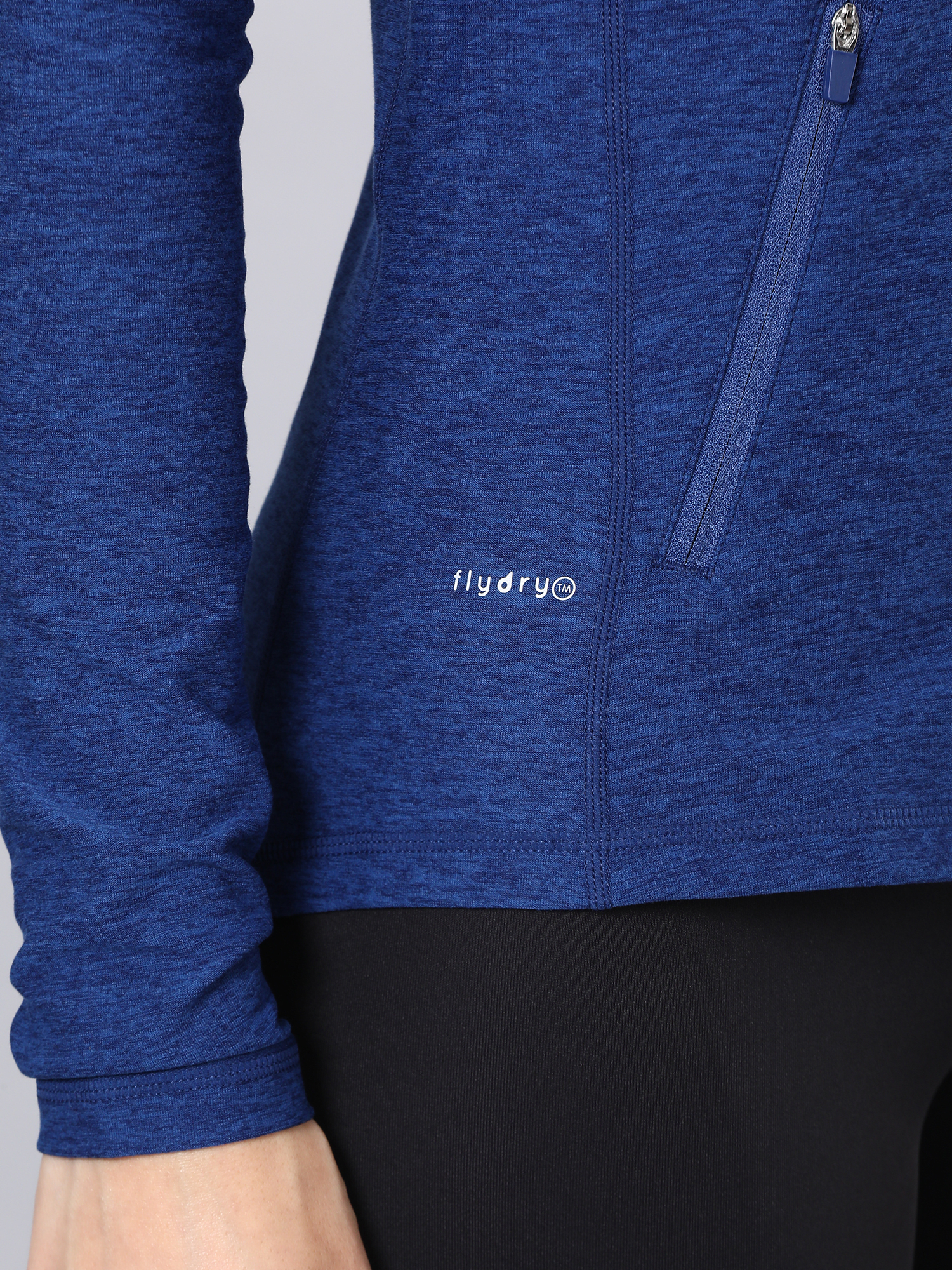 Vital Emerge Blue Zip Through Hoodie Sweatshirt
