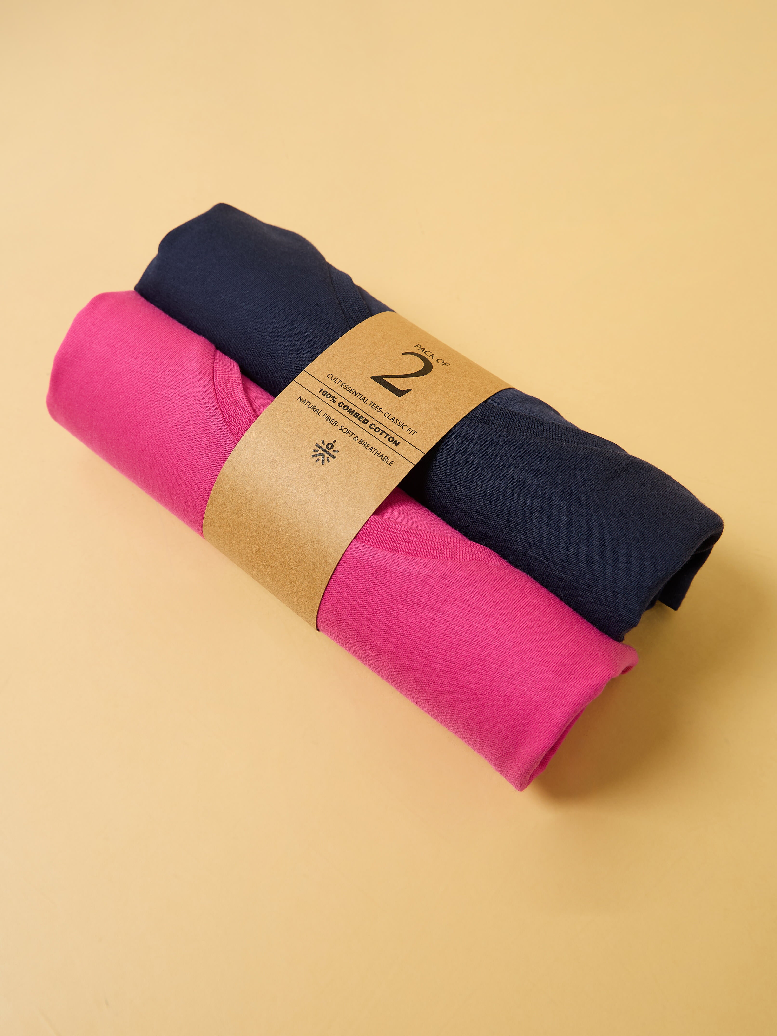 Cult Essential Cotton Pack of 2 T-shirts