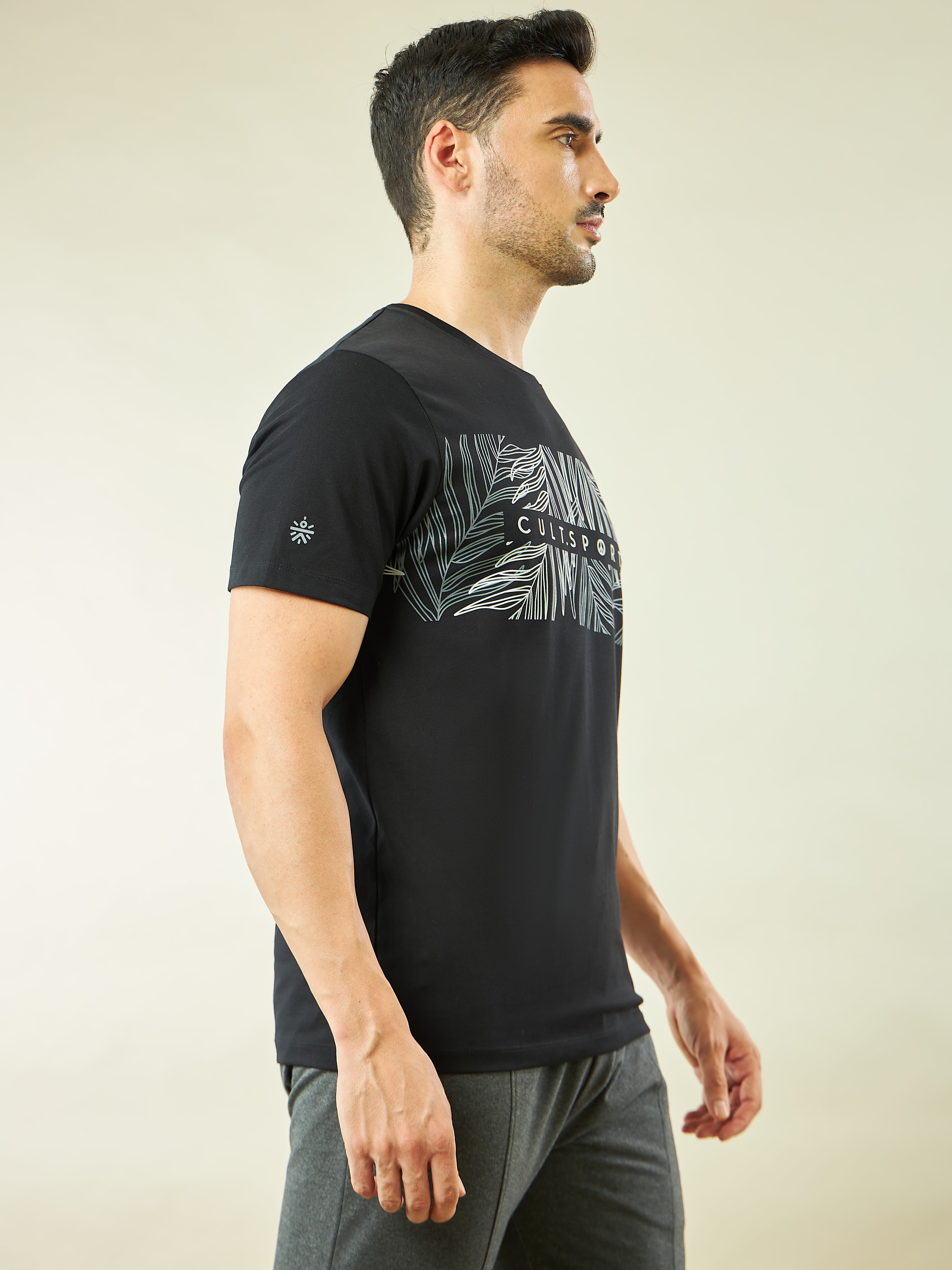 Graphic Print Yoga T-shirt