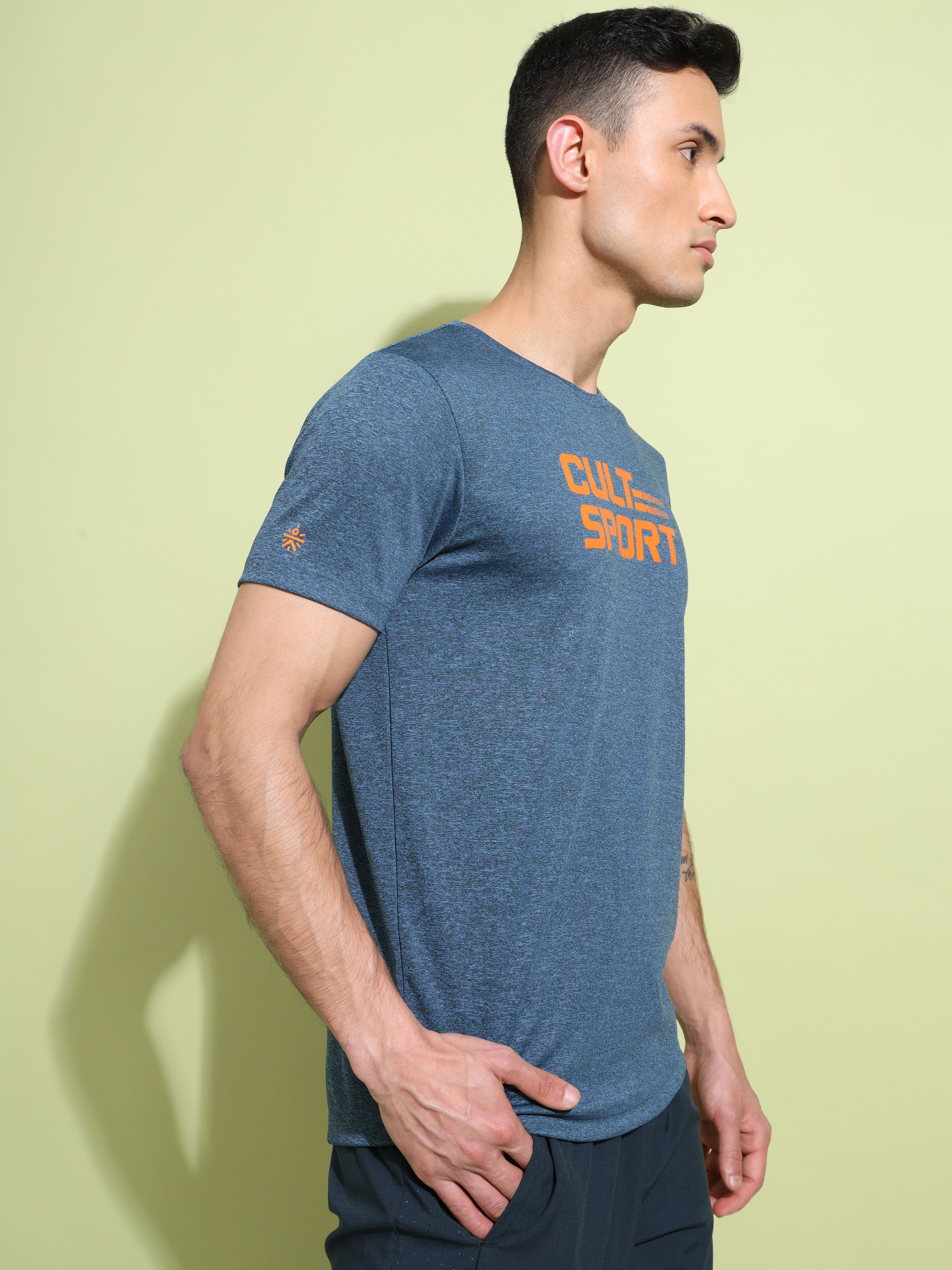 Melange Graphic Print T-shirt