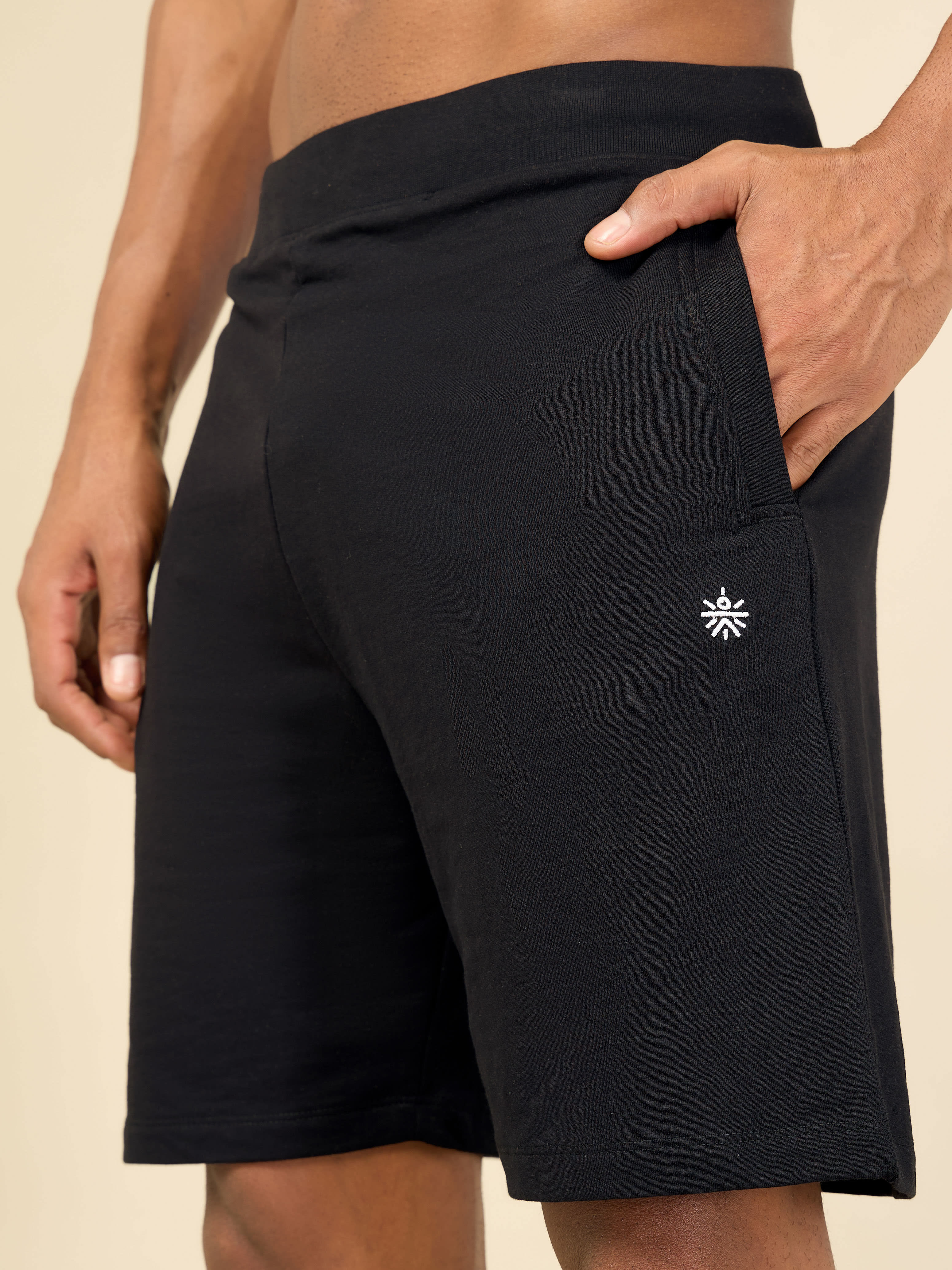 Black Cult Leisure Shorts for Men