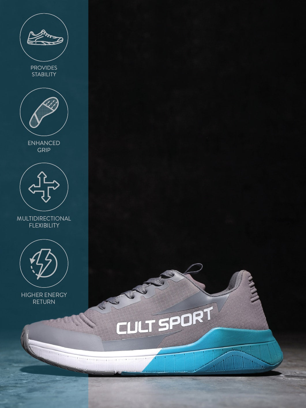 cult X1 Men Training Shoes - Grey/Blue