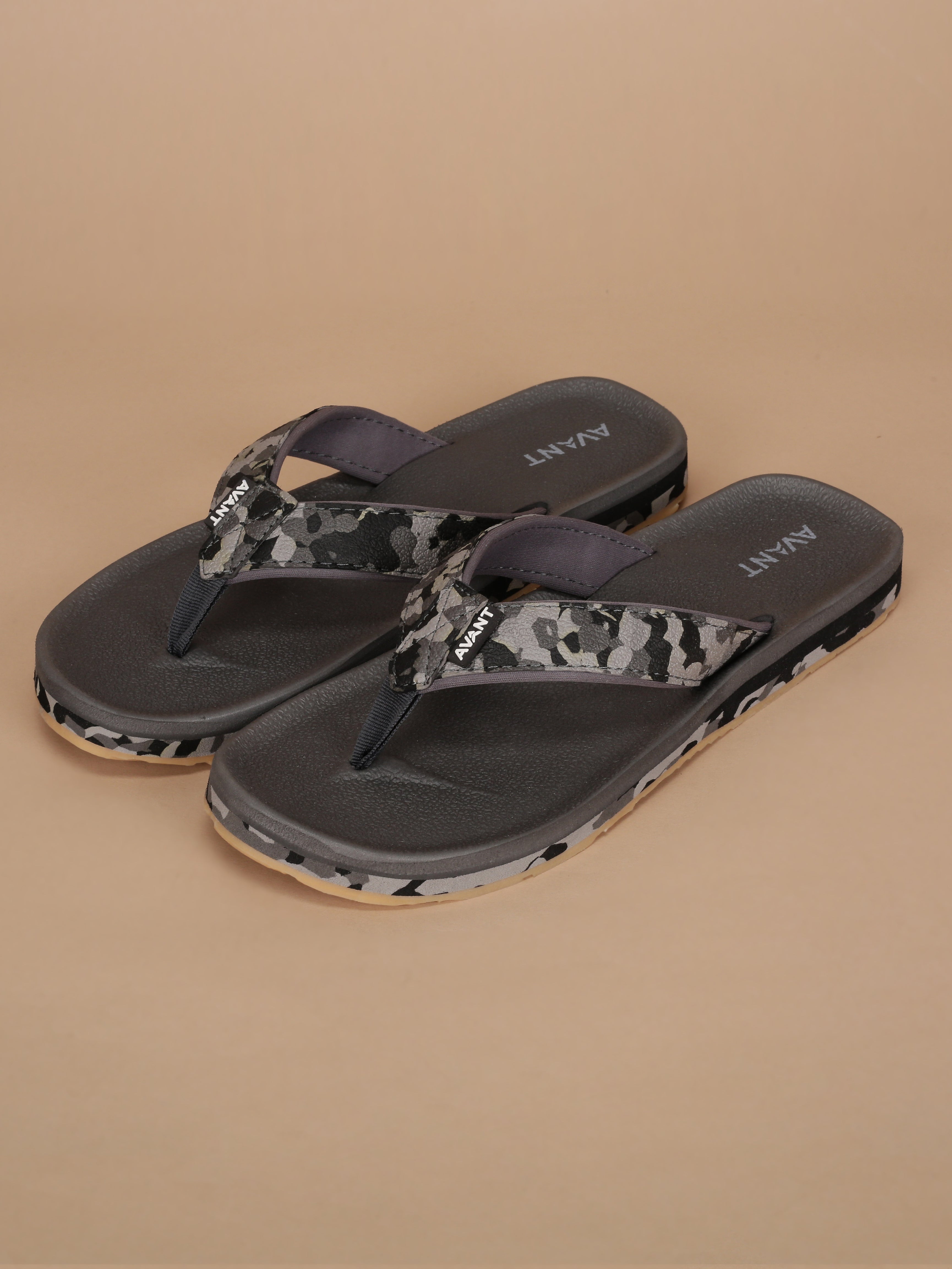 Avant Men's Mariner Flip Flops - Grey/Black