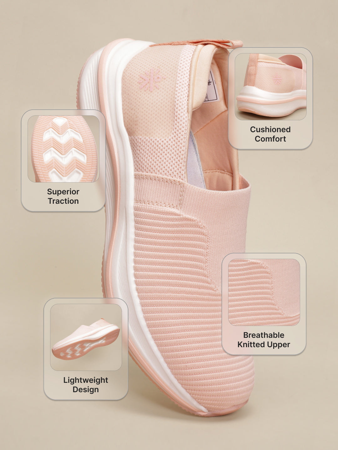 cult Women's Grace Slip-On Walking Shoes - Baby Pink / Mauve