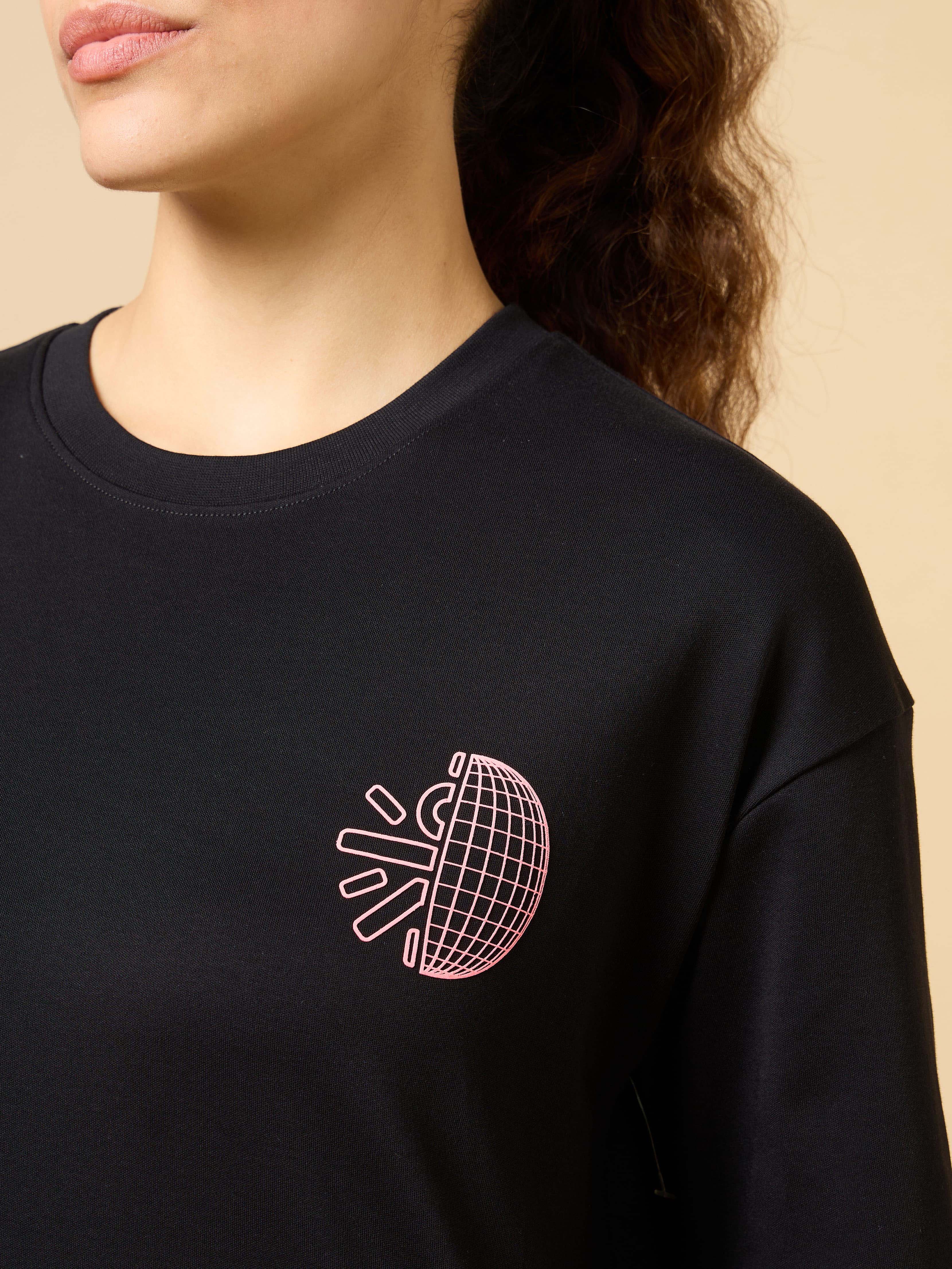 Women's Black Cult Brand Carrier Oversized T-shirt