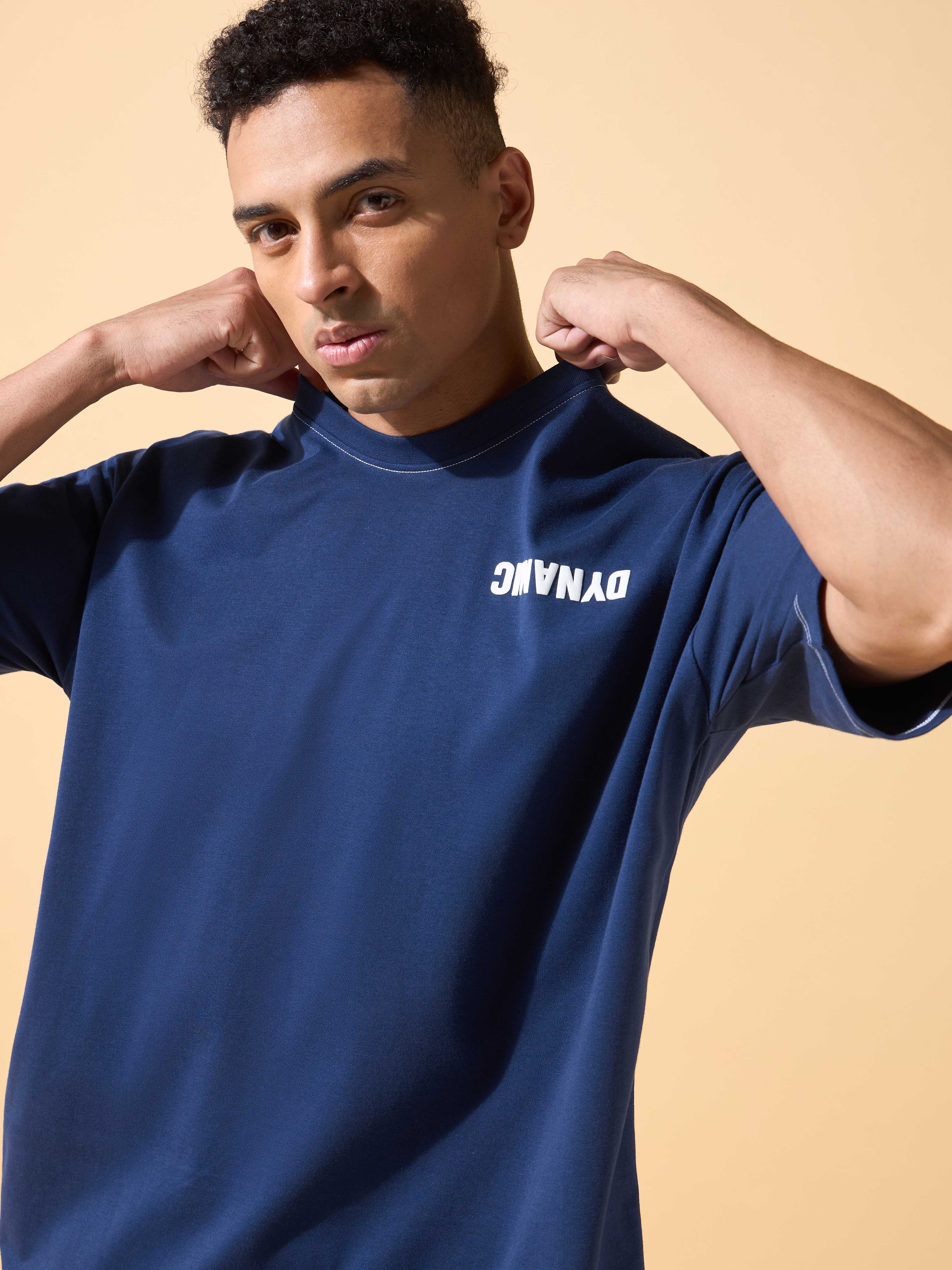 Dynamic Reverse Print Oversized T-shirt