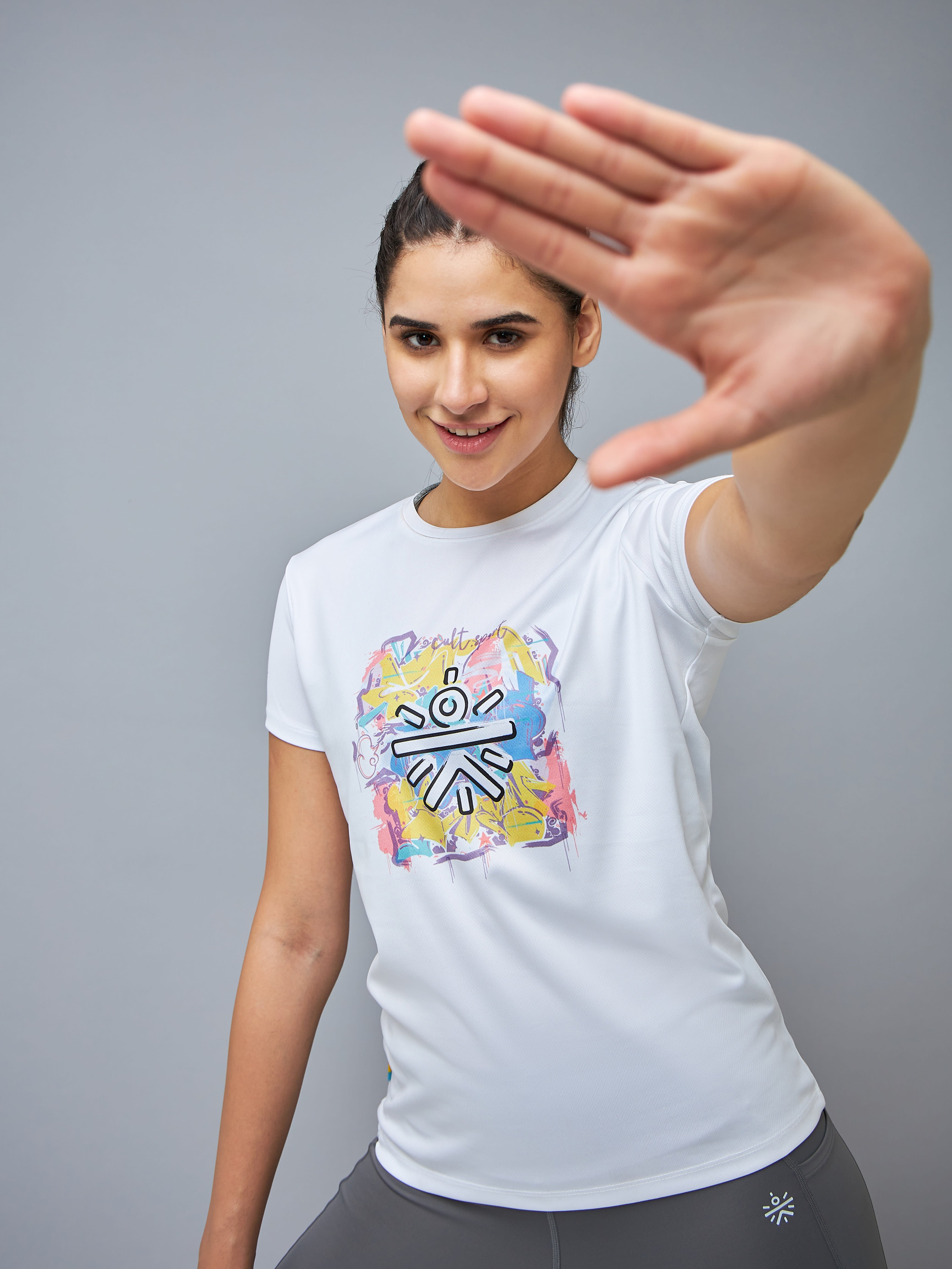 Graphic Print Workout T-shirt