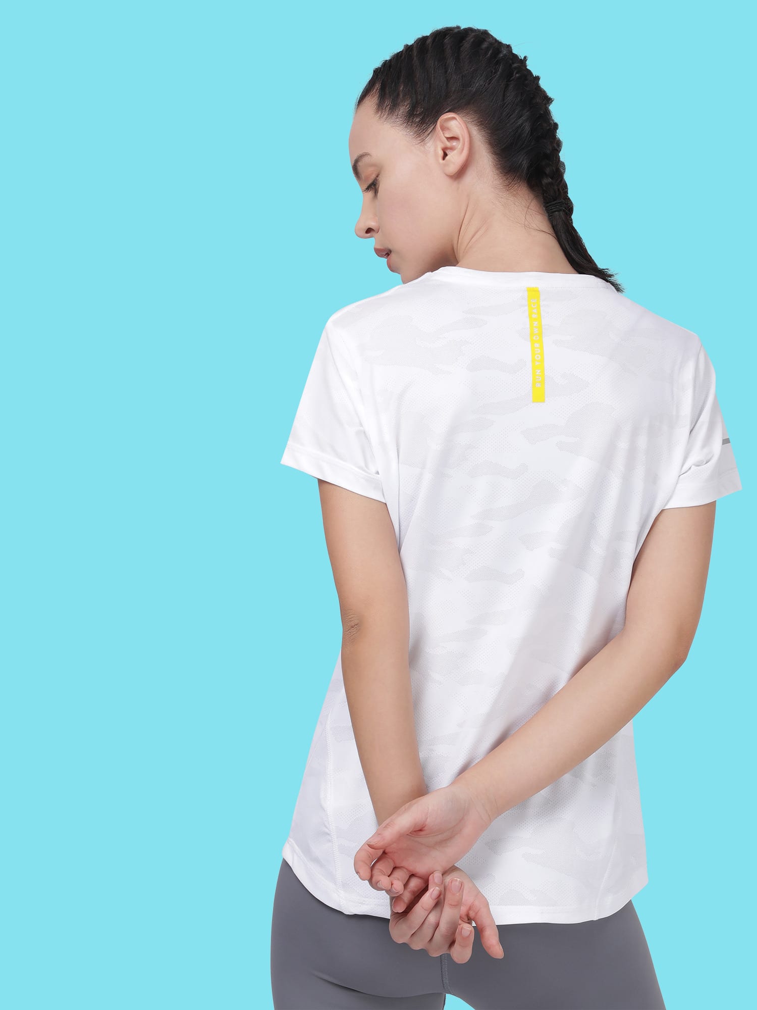 Vital Air White Camo Running Relaxed Tee