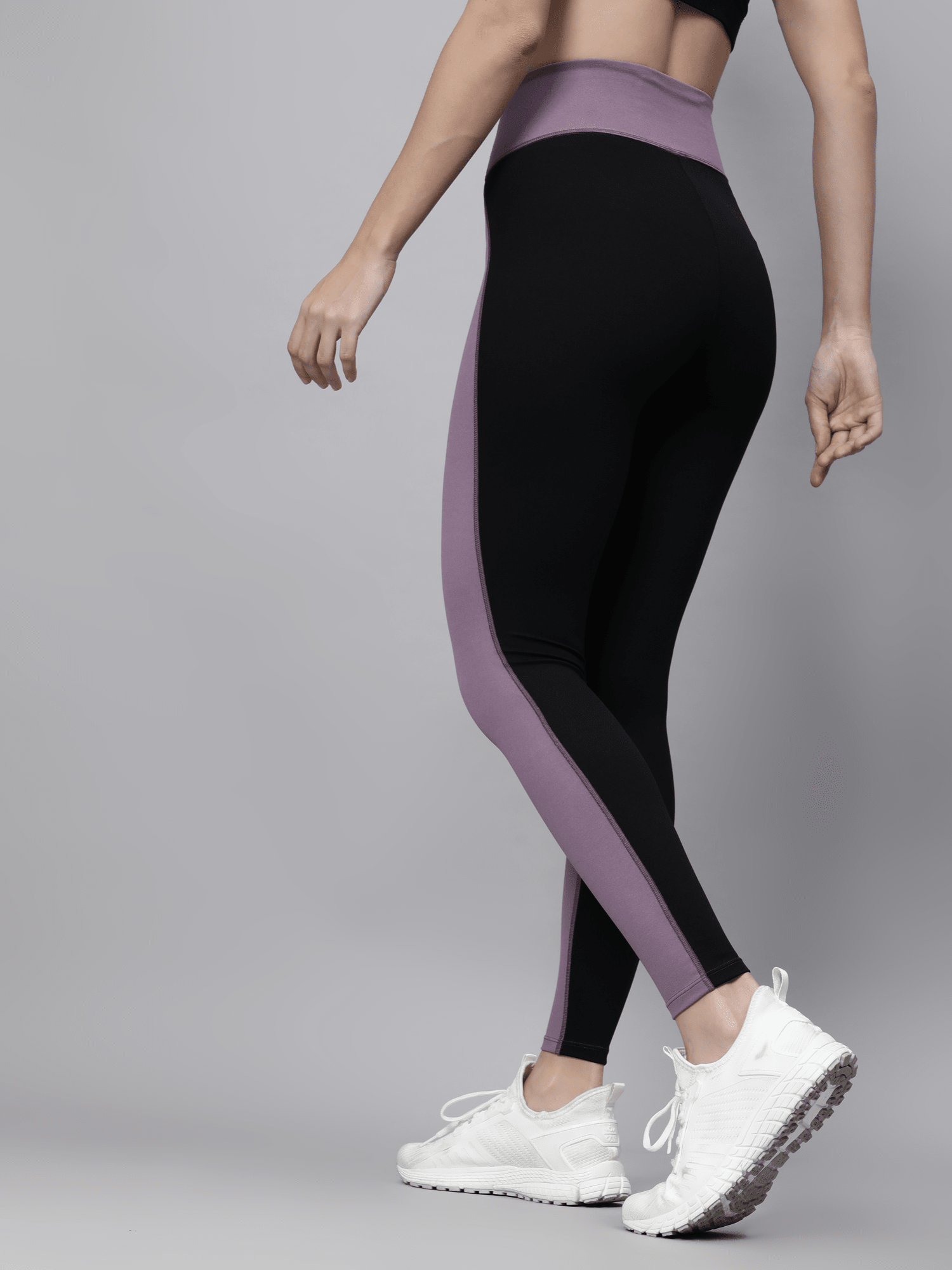 AbsoluteFit Enhance Black+Purple Workout Leggings