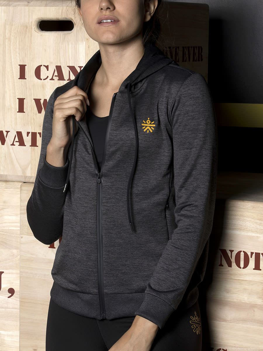 Women Vital Carry On Charcoal Hoodie