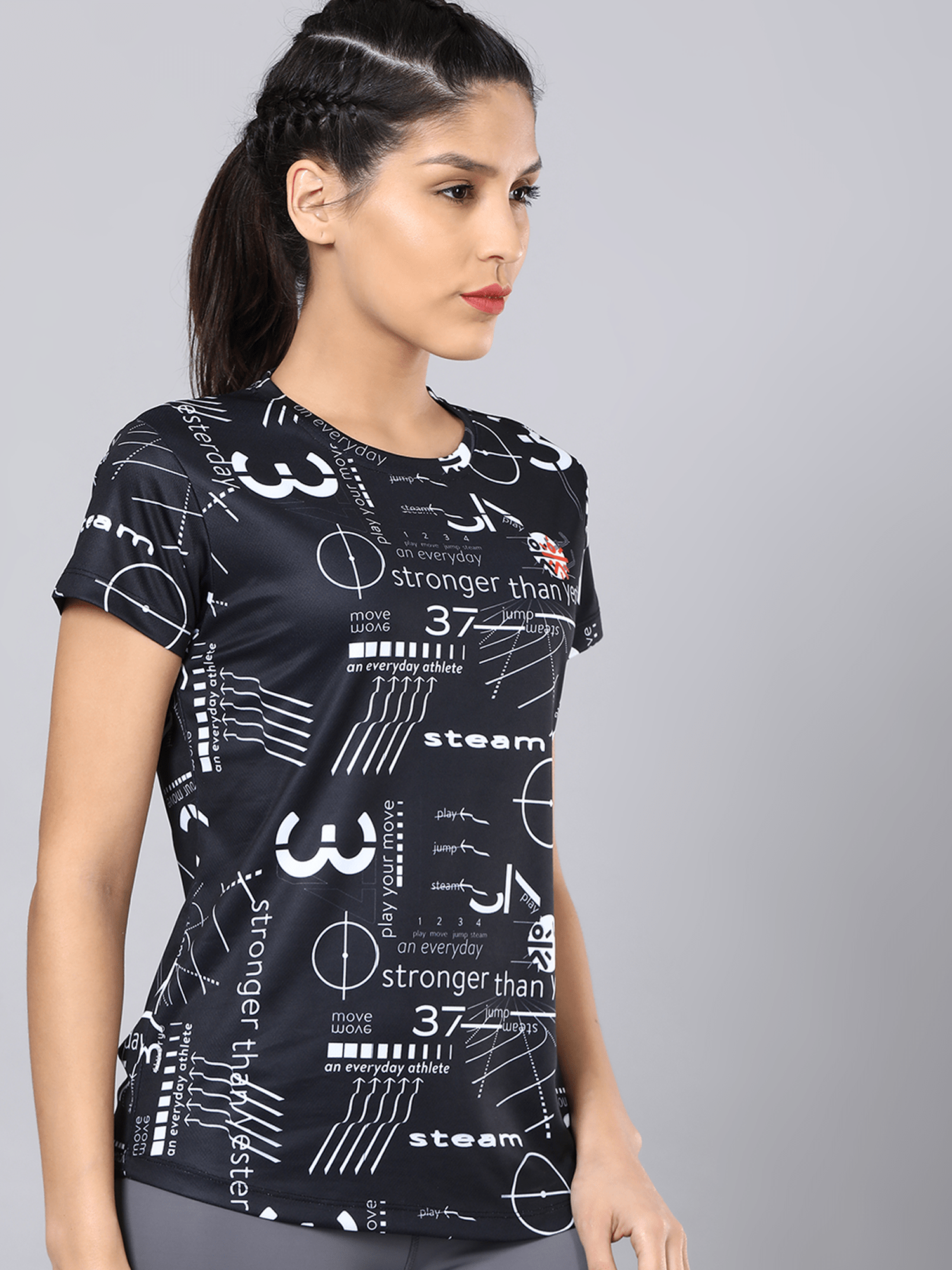 Code Motto Black Workout Tee