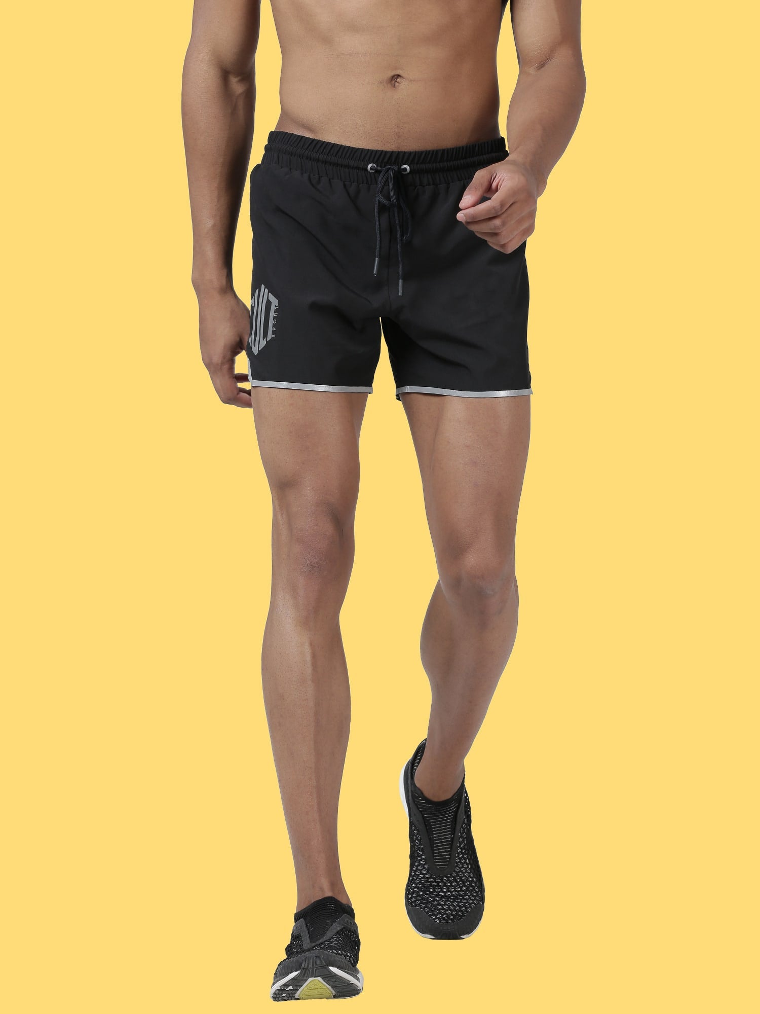 Blakout Leap Black Running Shorts